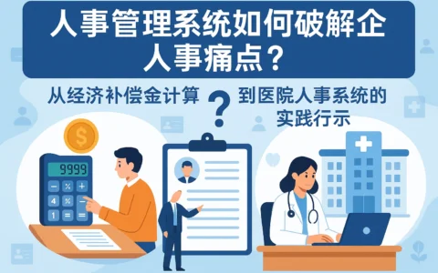 人事管理系统如何破解企业人事痛点？从经济补偿金计算到医院人事系统的实践启示