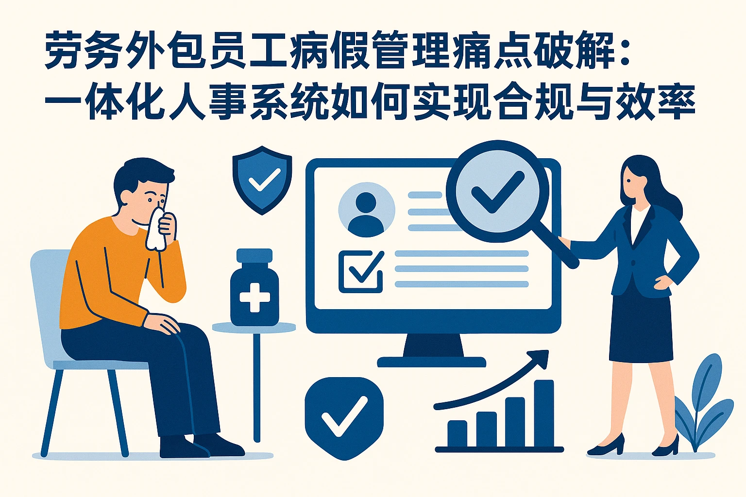 劳务外包员工病假管理痛点破解：一体化人事系统如何实现合规与效率双赢