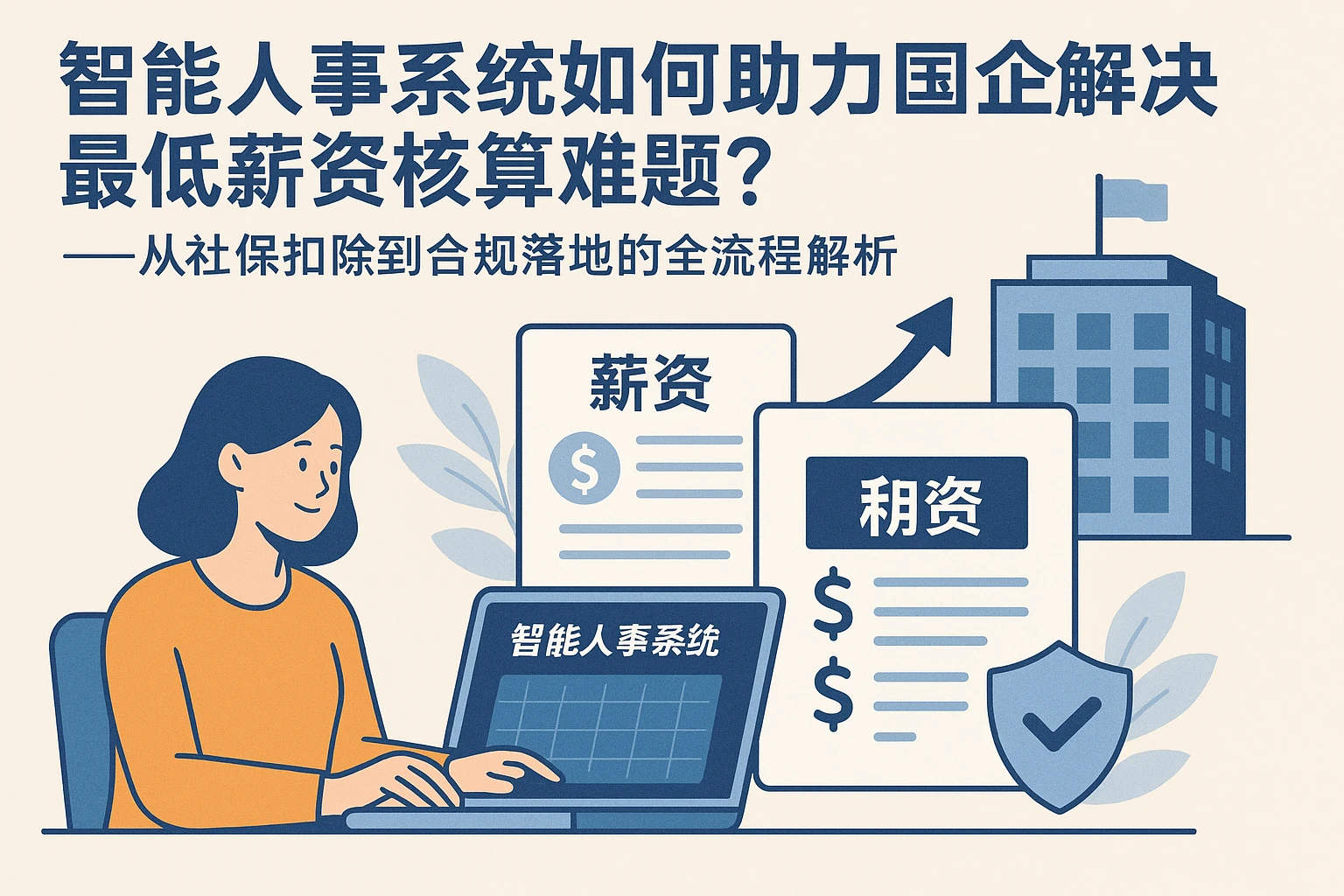智能人事系统如何助力国企解决最低薪资核算难题？——从社保扣除到合规落地的全流程解析