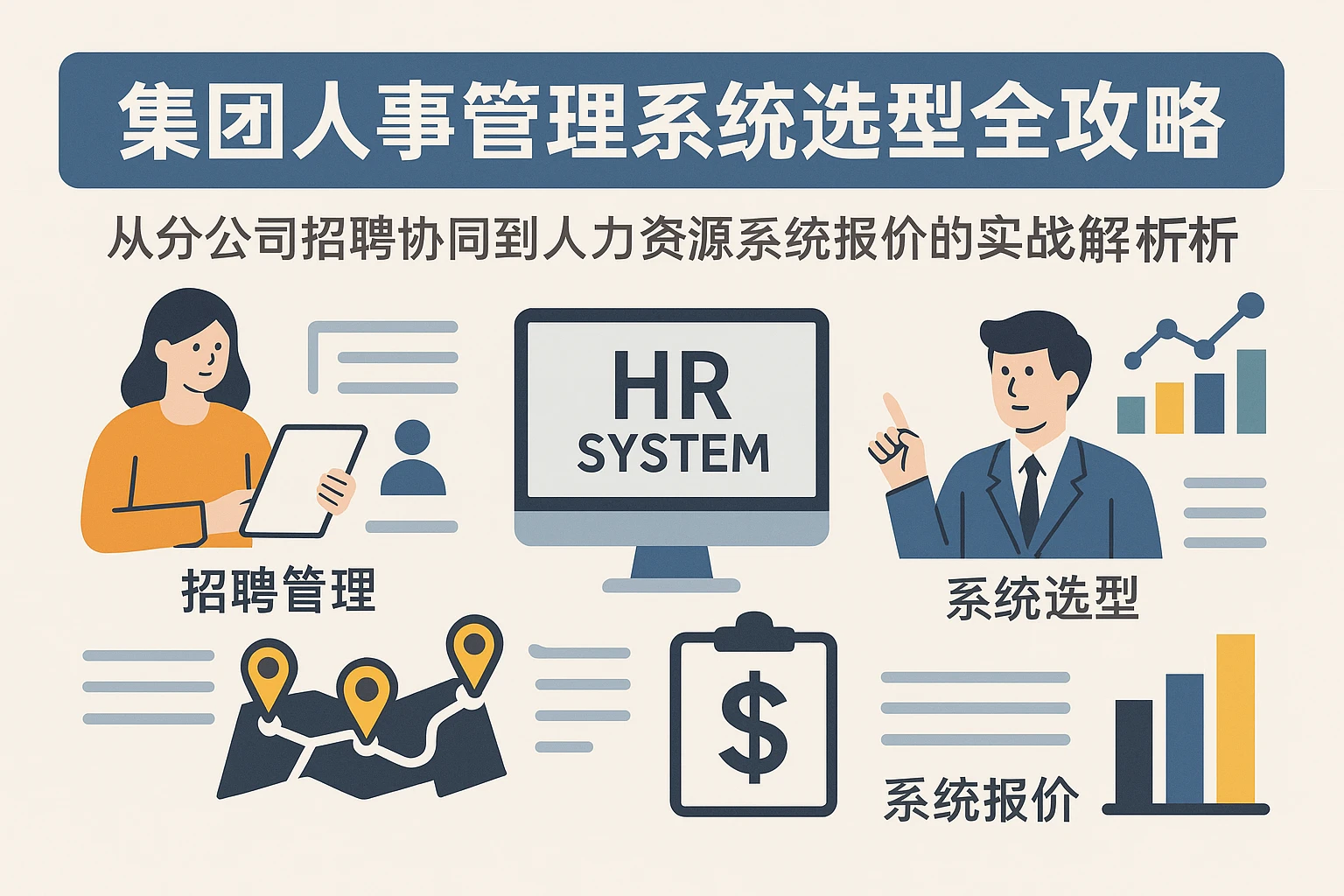 集团人事管理系统选型全攻略：从分公司招聘协同到人力资源系统报价的实战解析