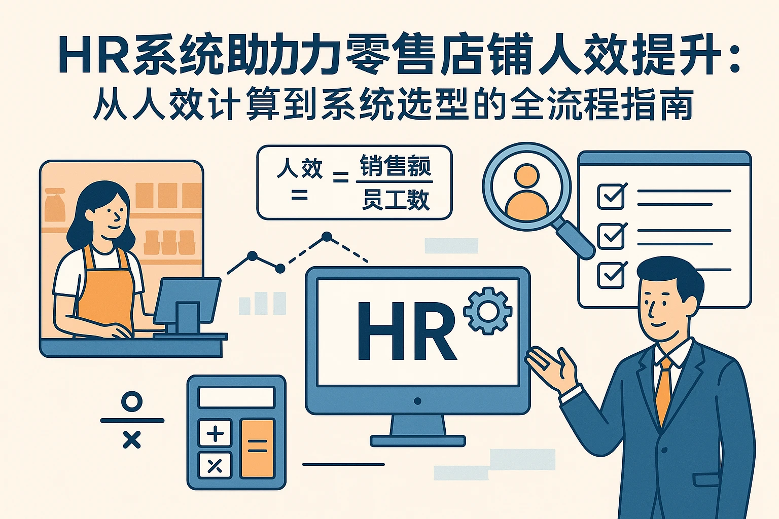 HR系统助力零售店铺人效提升：从人效计算到系统选型的全流程指南