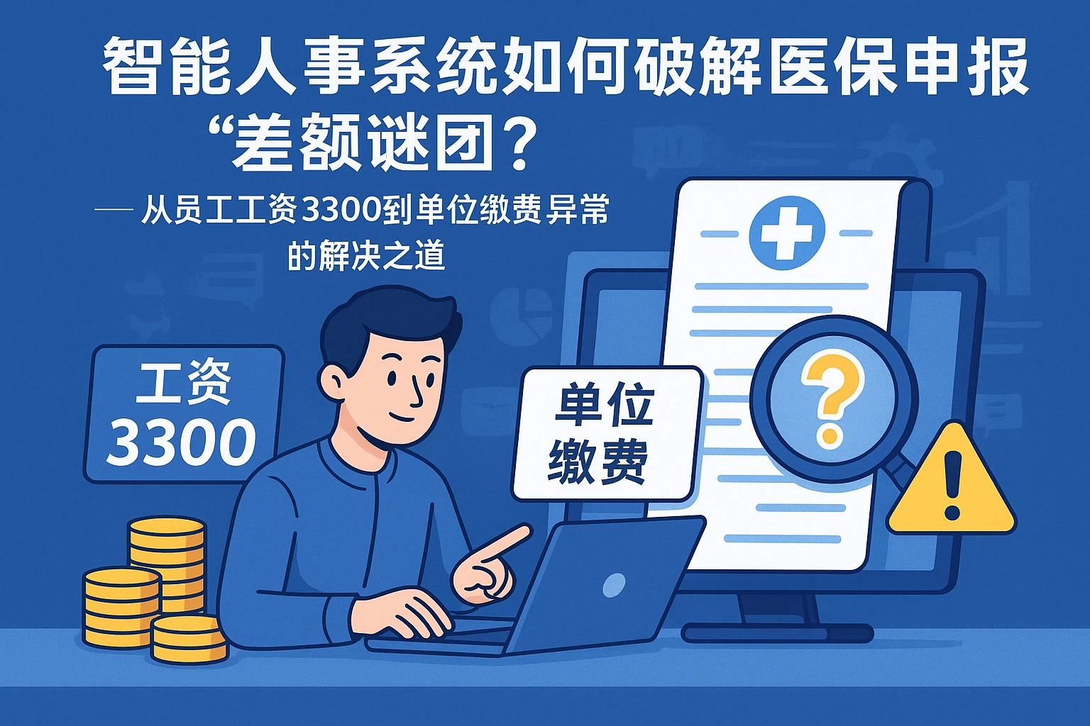 智能人事系统如何破解医保申报“差额谜团”？——从员工工资3300到单位缴费异常的解决之道