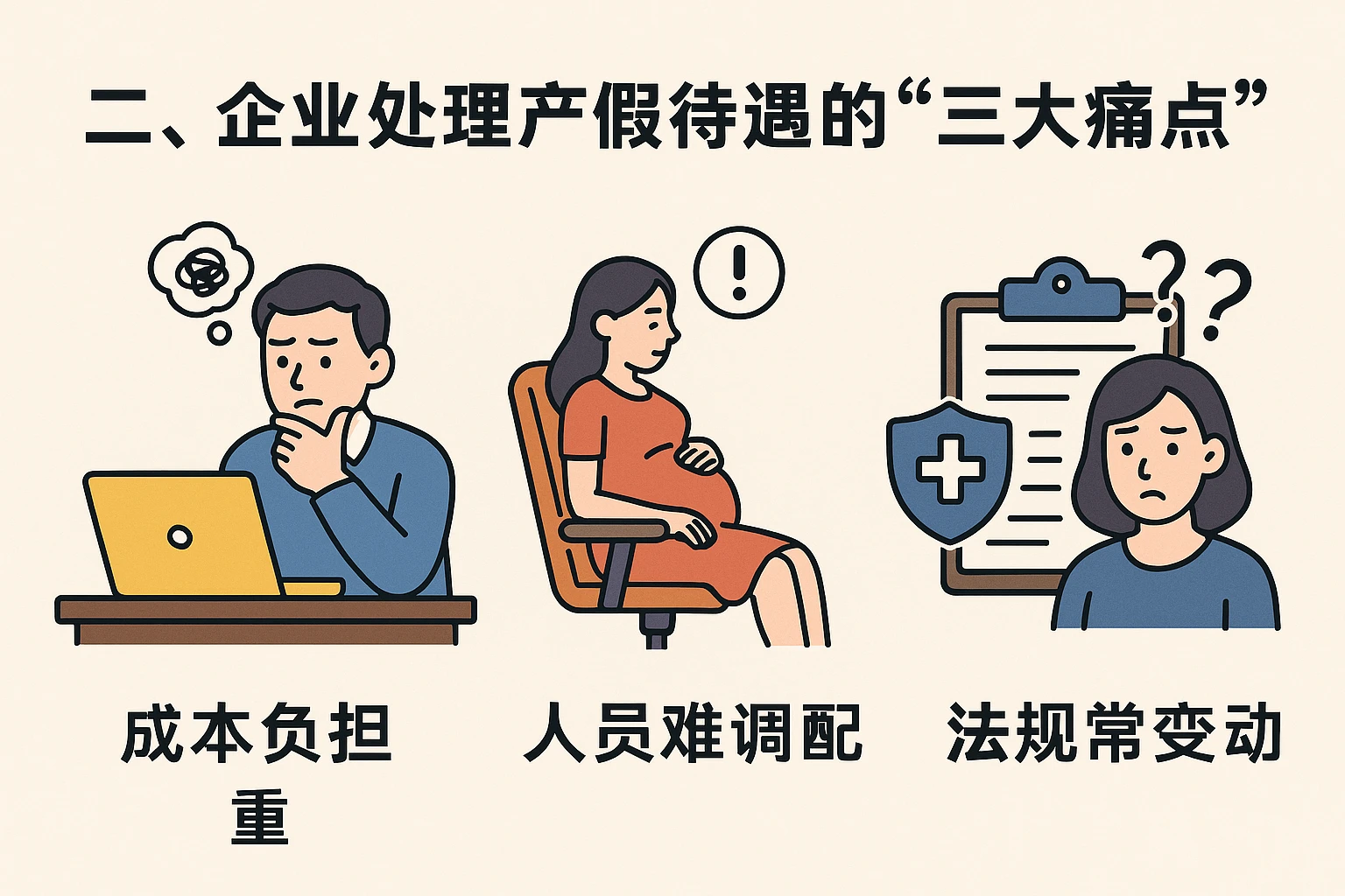 二、企业处理产假待遇的“三大痛点”