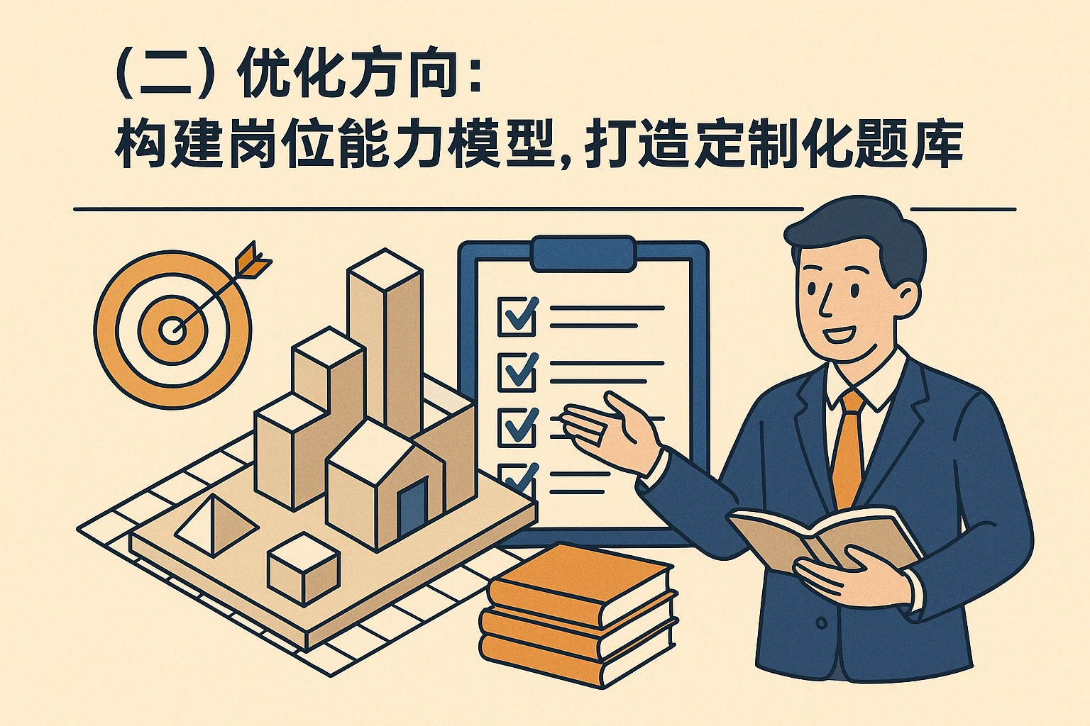 （二）优化方向：构建岗位能力模型，打造定制化题库