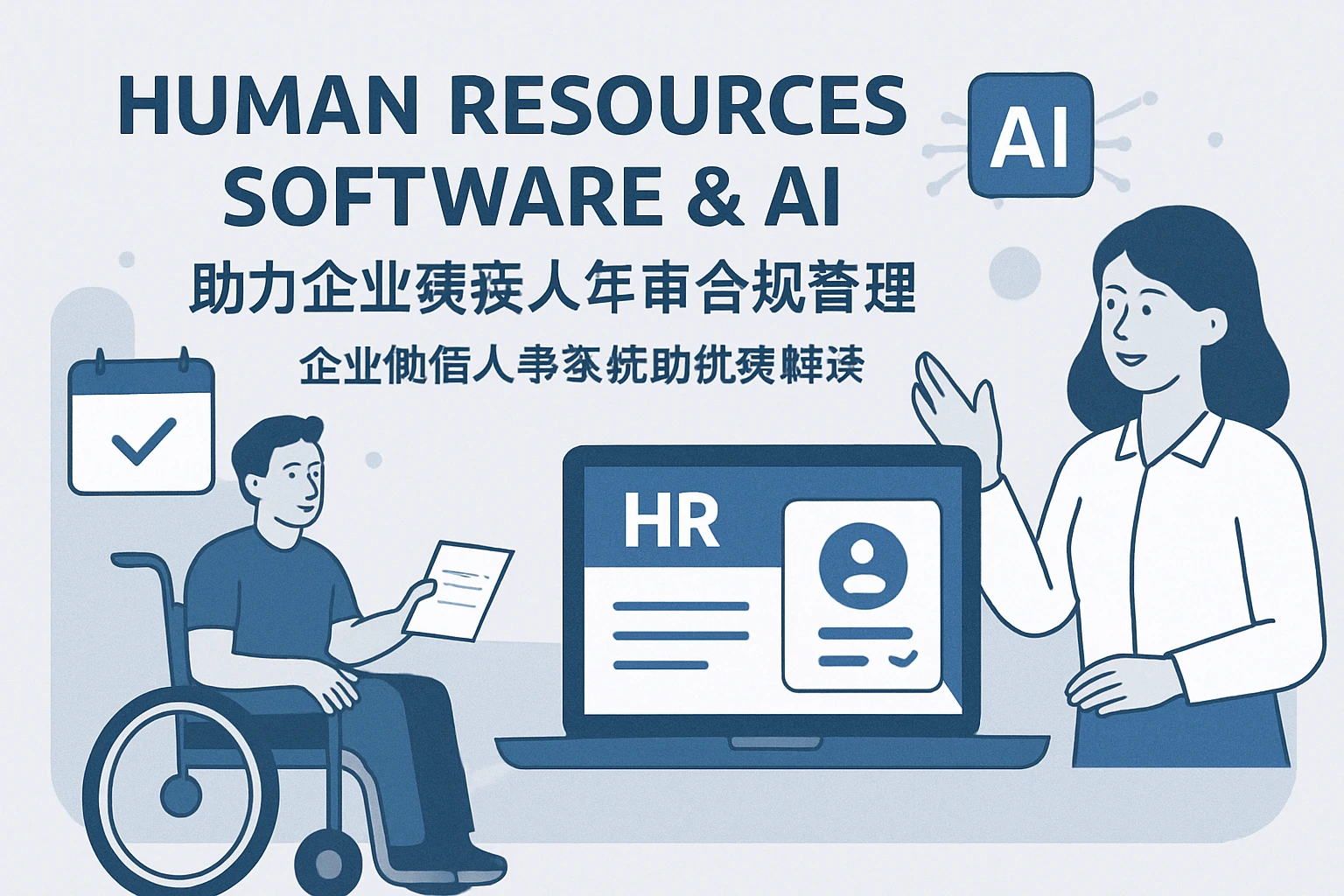 人力资源软件与AI人事管理系统助力企业残疾人年审合规管理 —— 企业微信人事系统的优势解读
