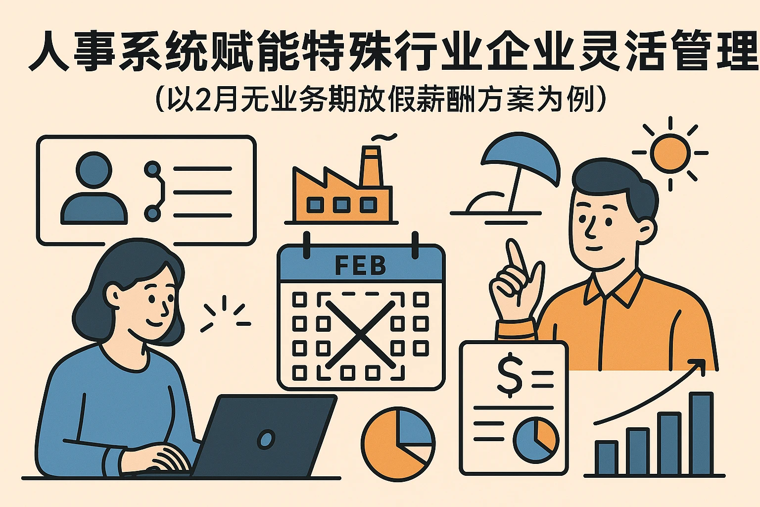 人事系统赋能特殊行业企业灵活管理：以2月无业务期放假薪酬方案为例