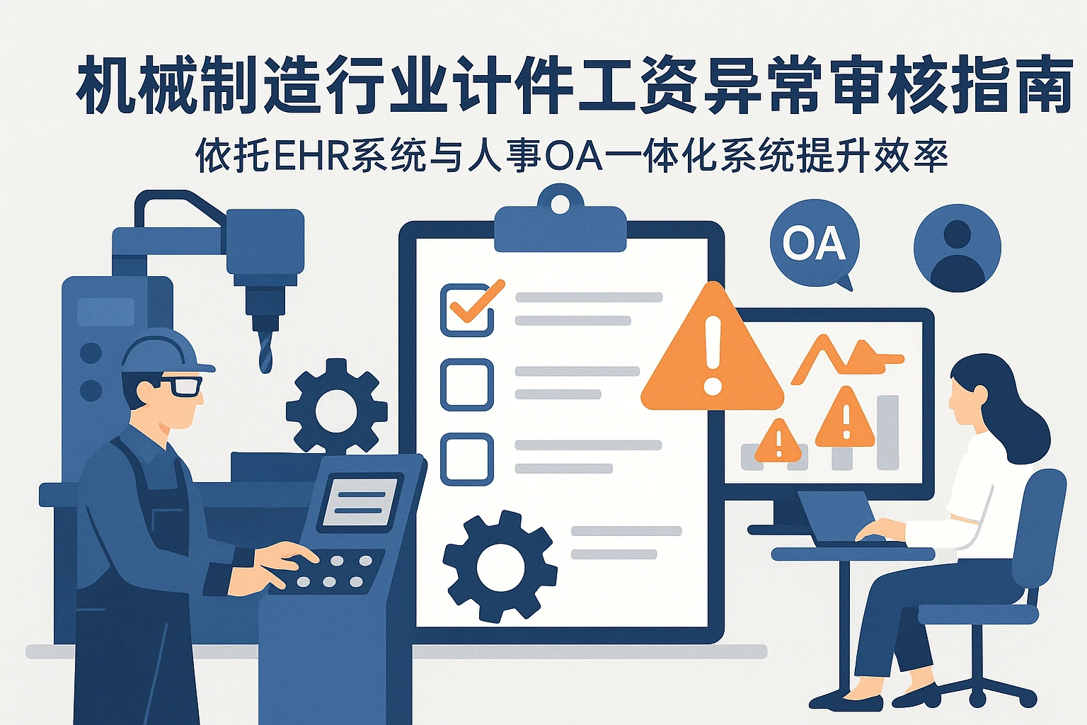 机械制造行业计件工资异常审核指南：依托EHR系统与人事OA一体化系统提升效率