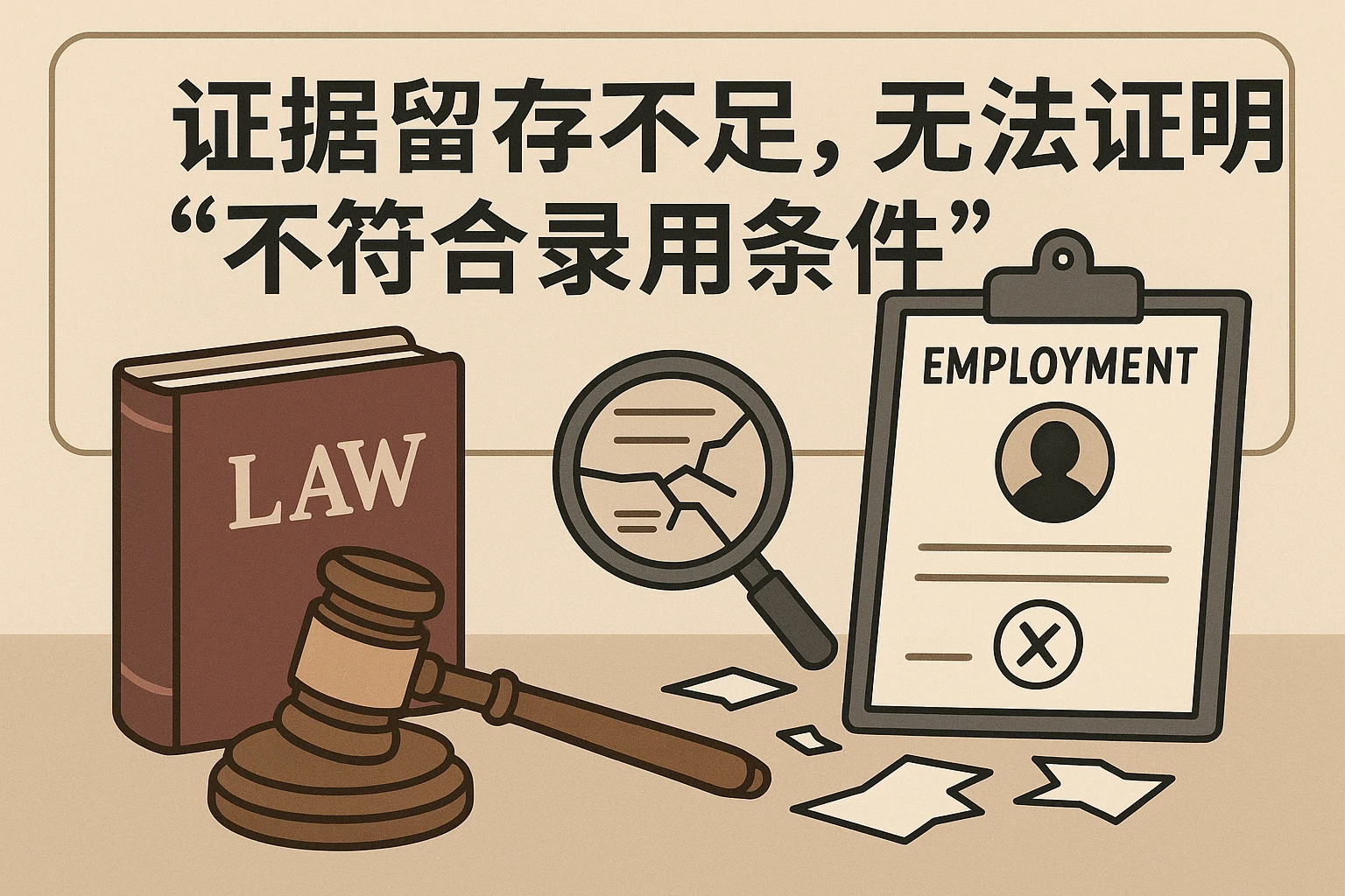 2. 证据留存不足，无法证明“不符合录用条件”
