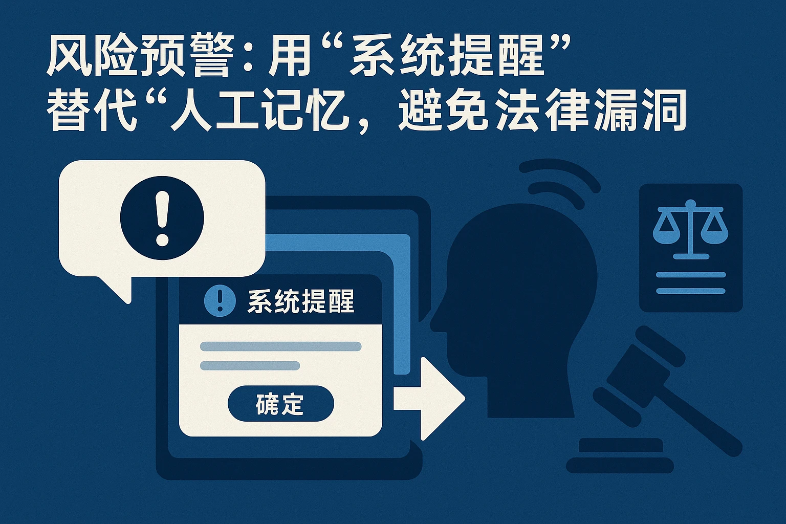 2. 风险预警：用“系统提醒”替代“人工记忆”，避免法律漏洞