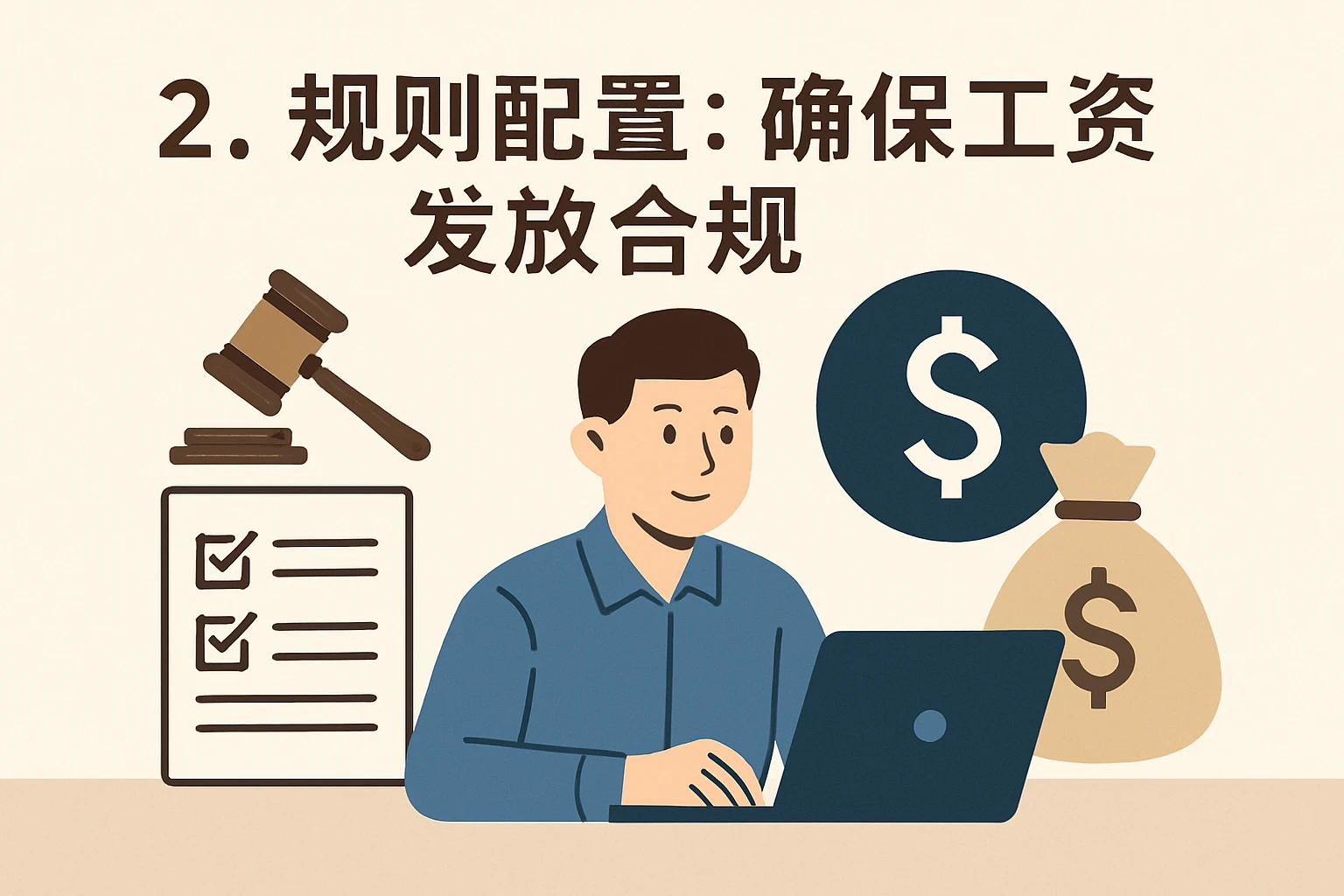 2. 规则配置：确保工资发放合规