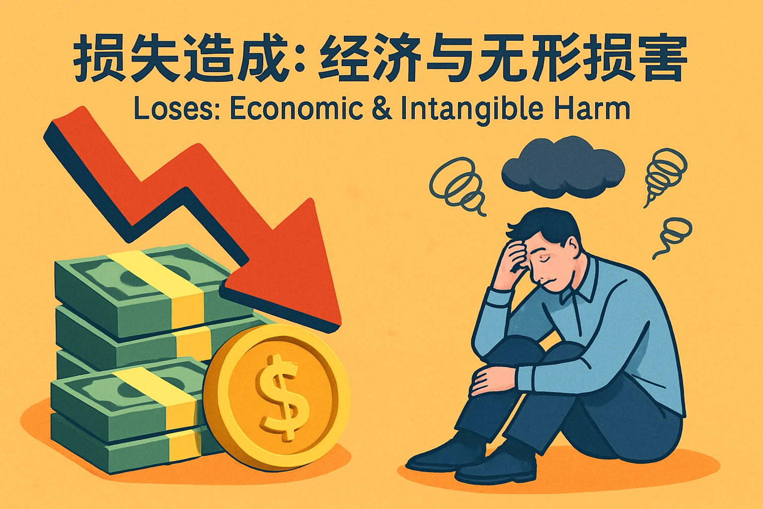 损失造成：经济与无形损害