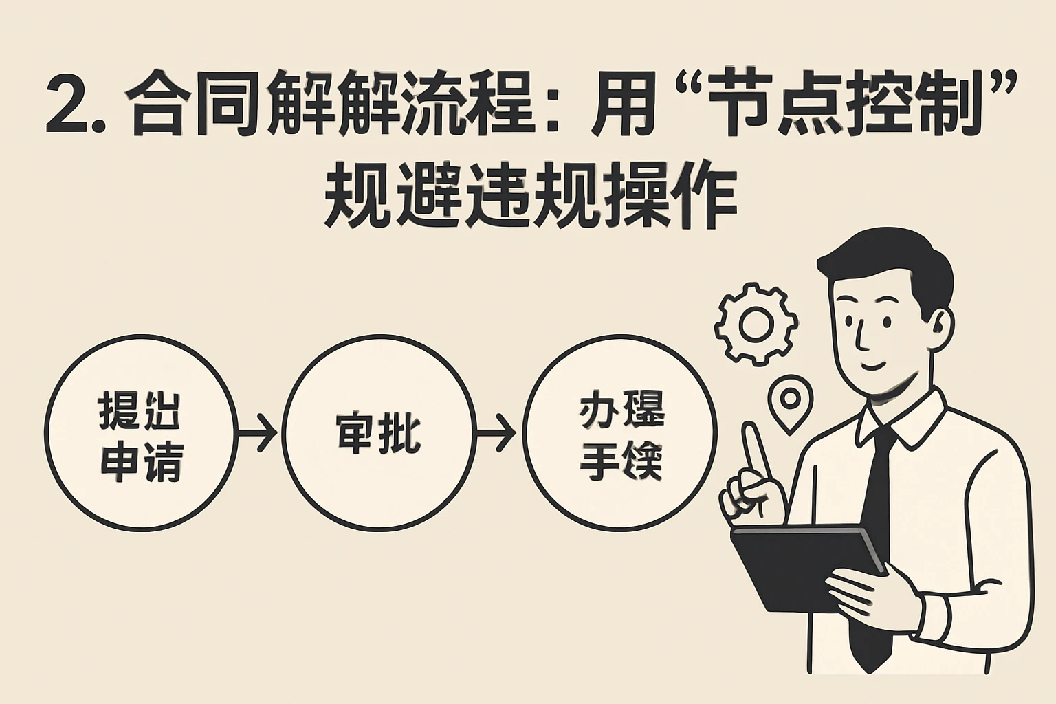 2. 合同解除流程:用“节点控制”规避违规操作