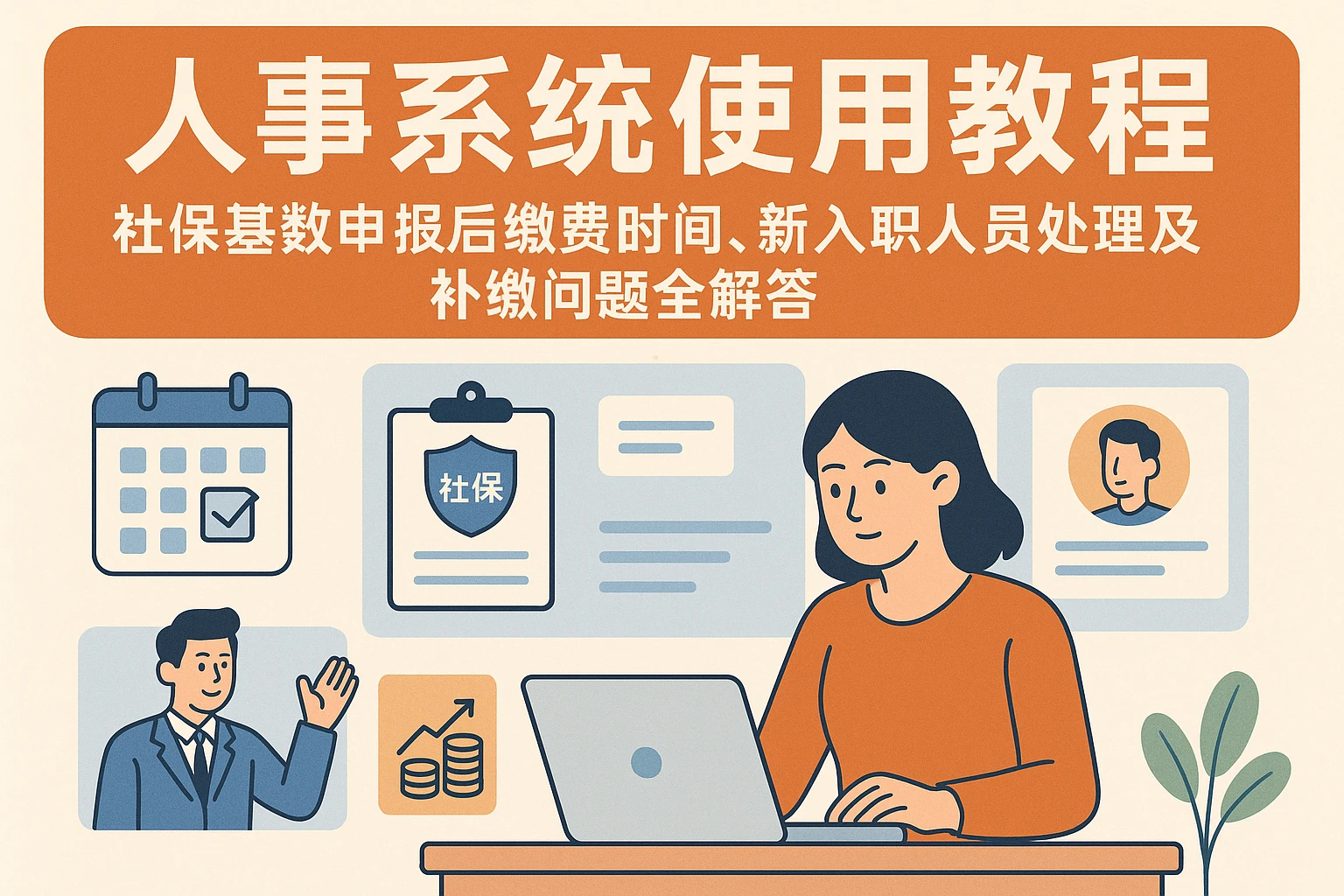 人事系统使用教程：社保基数申报后缴费时间、新入职人员处理及补缴问题全解答