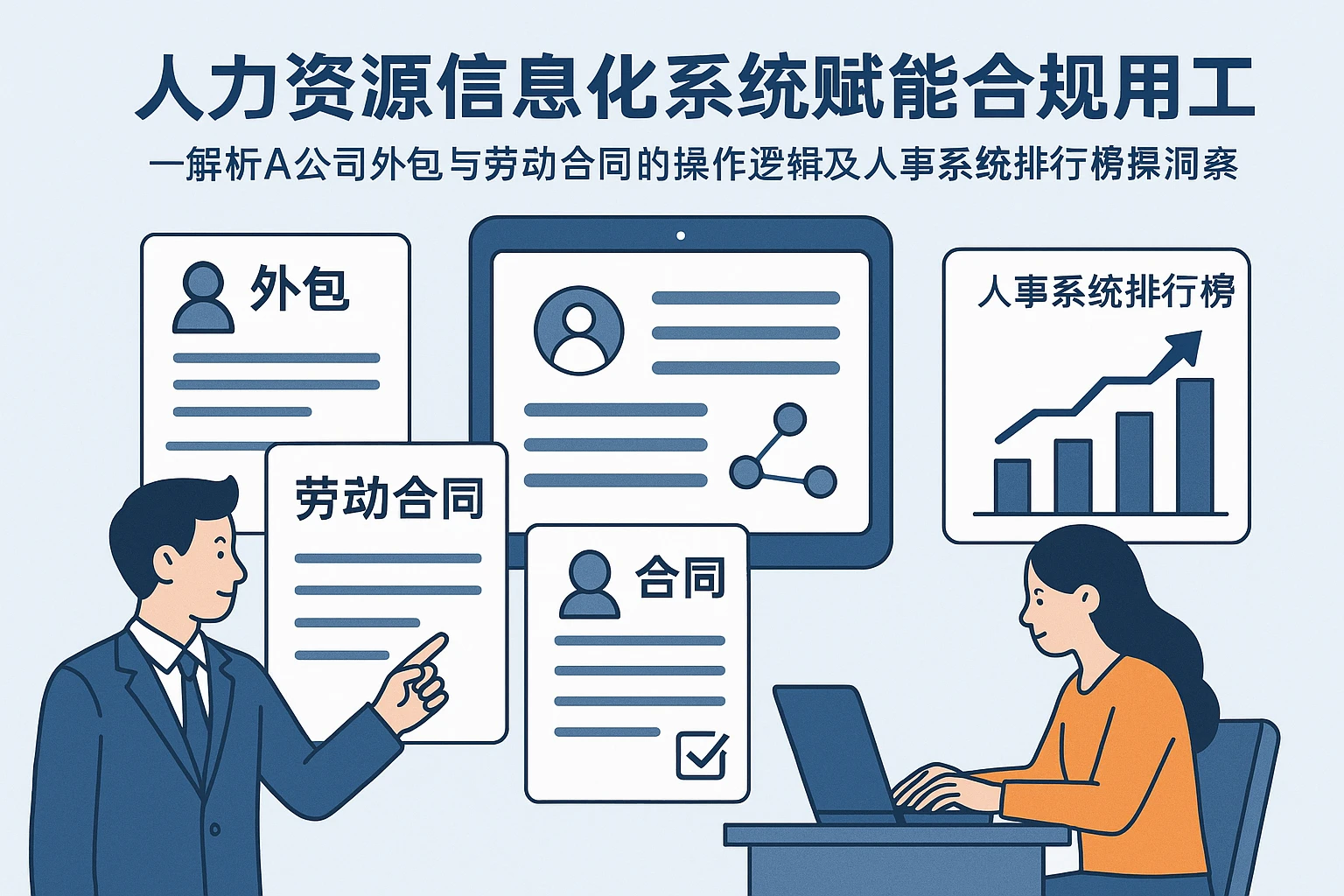 人力资源信息化系统赋能合规用工——解析A公司外包与劳动合同的操作逻辑及人事系统排行榜洞察