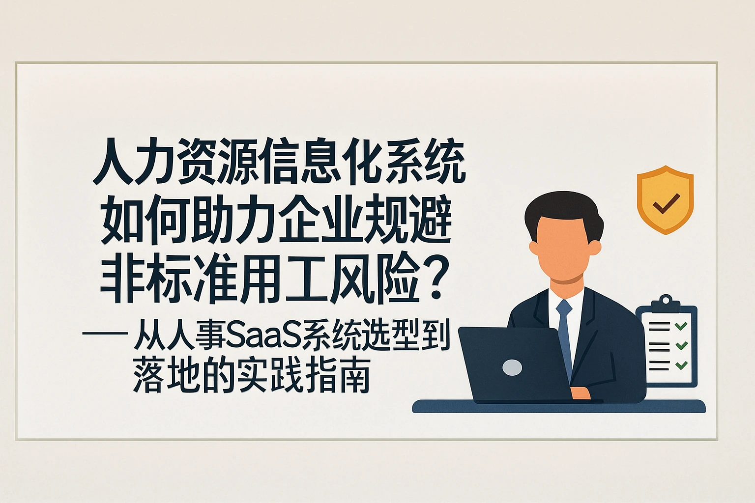 人力资源信息化系统如何助力企业规避非标准用工风险？——从人事SaaS系统选型到落地的实践指南