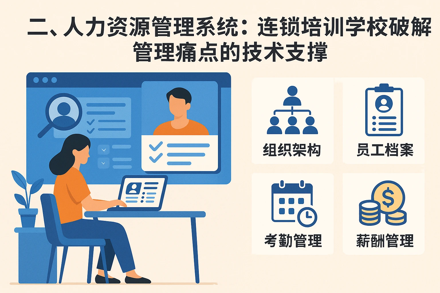 二、人力资源管理系统：连锁培训学校破解管理痛点的技术支撑