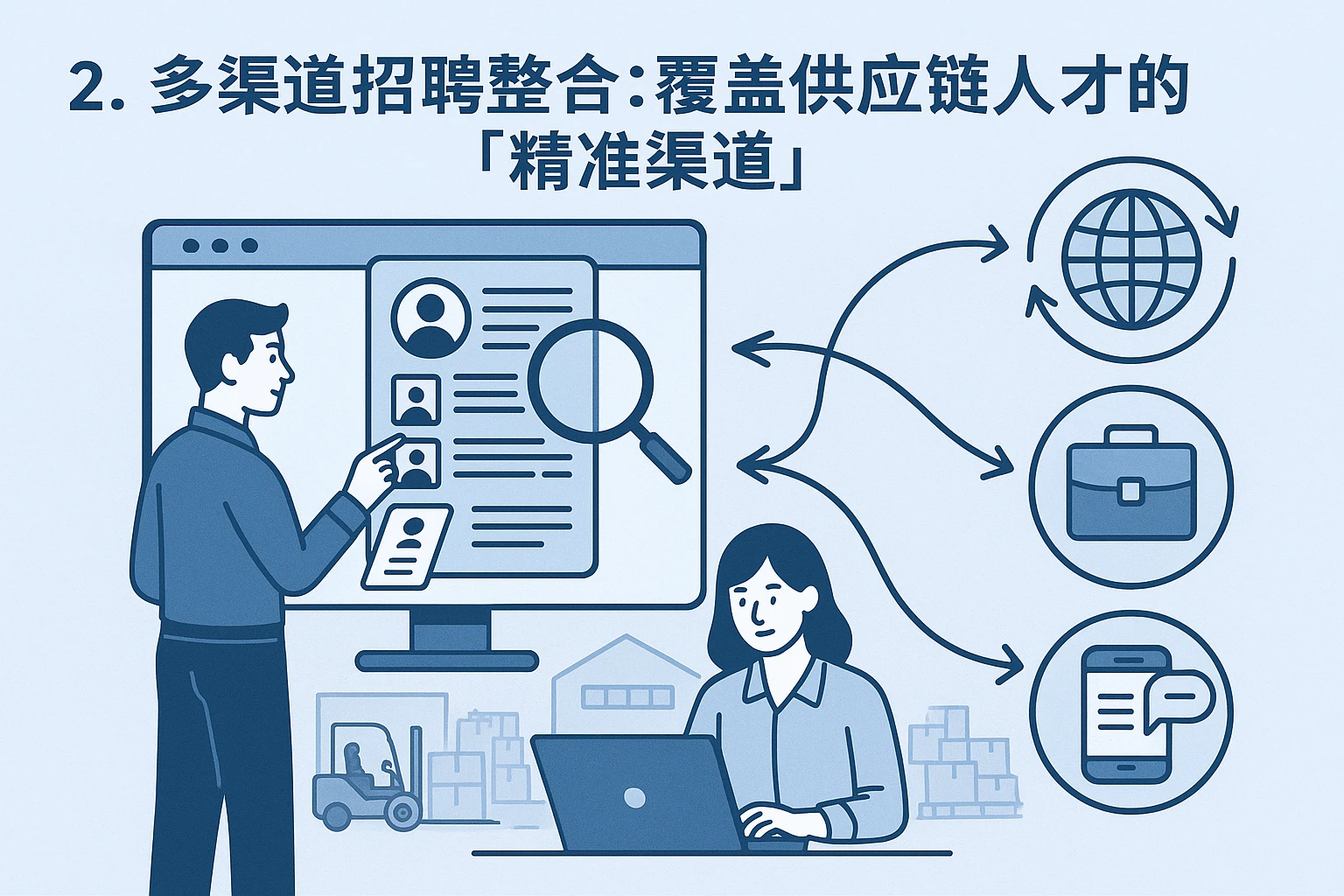 2. 多渠道招聘整合：覆盖供应链人才的“精准渠道”