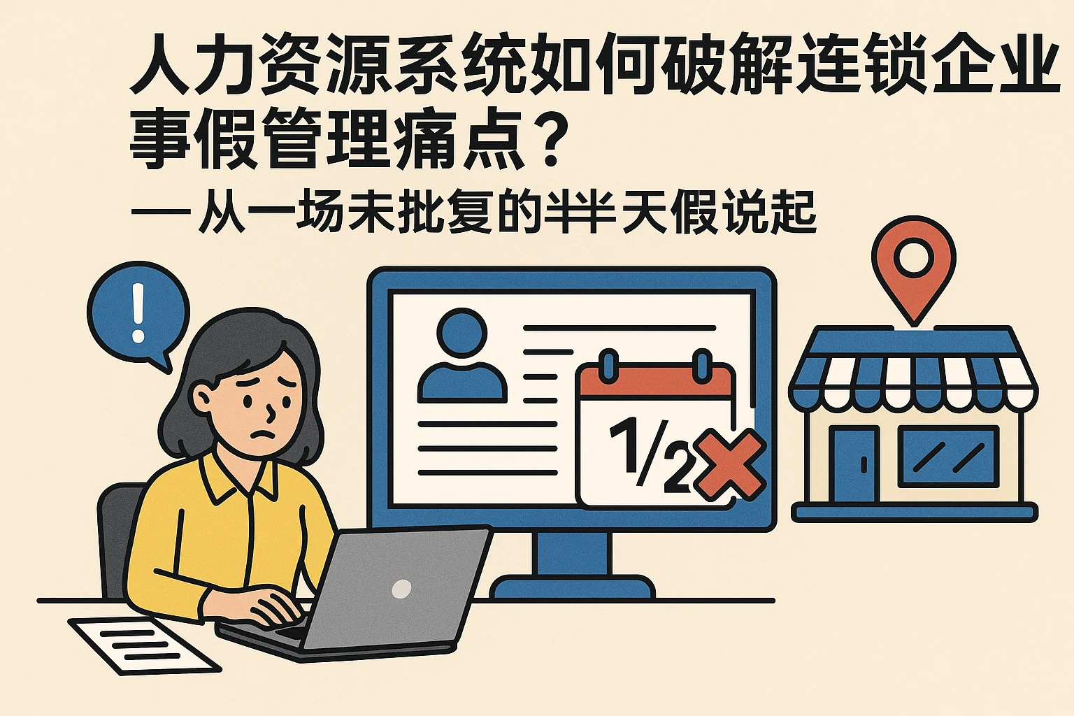 人力资源系统如何破解连锁企业事假管理痛点？——从一场未批复的半天假说起