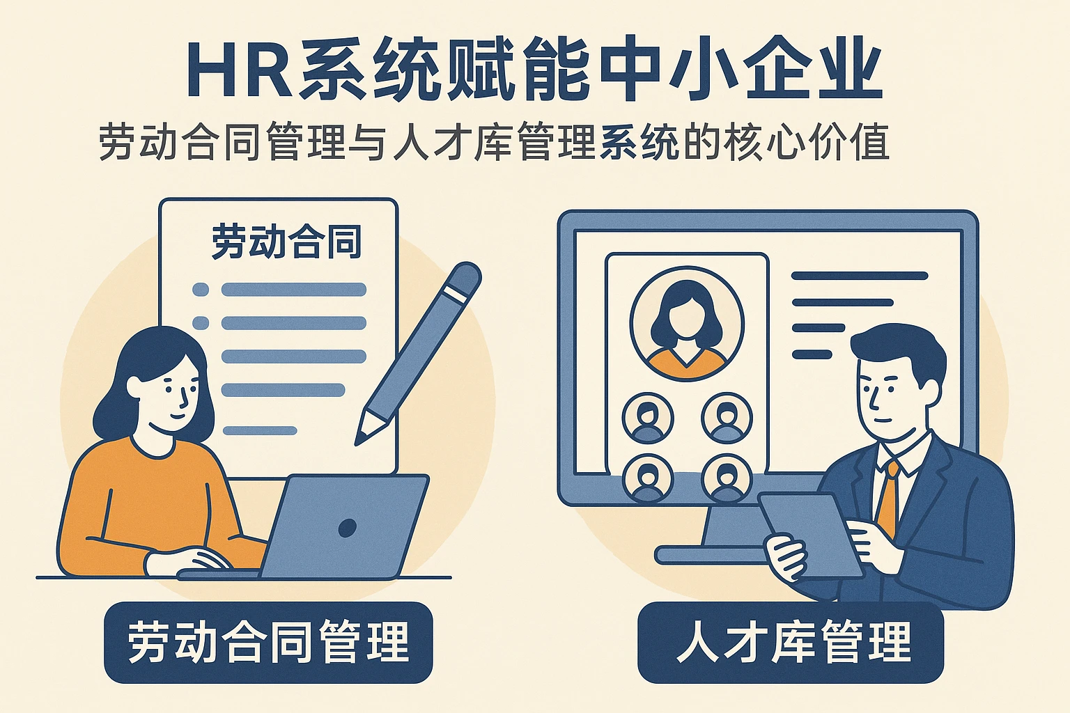 HR系统赋能中小企业：劳动合同管理与人才库管理系统的核心价值