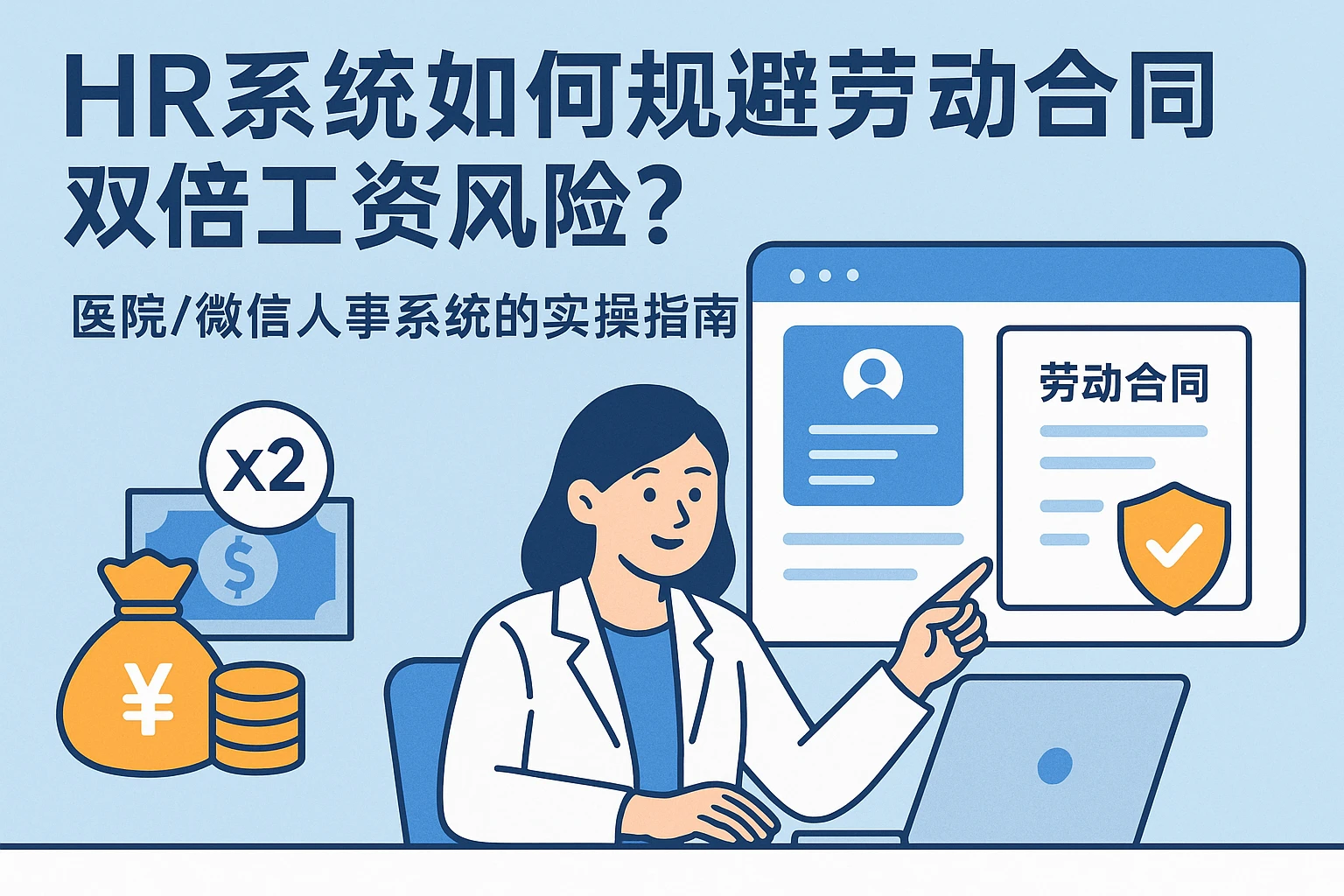 HR系统如何规避劳动合同双倍工资风险？医院/微信人事系统的实操指南