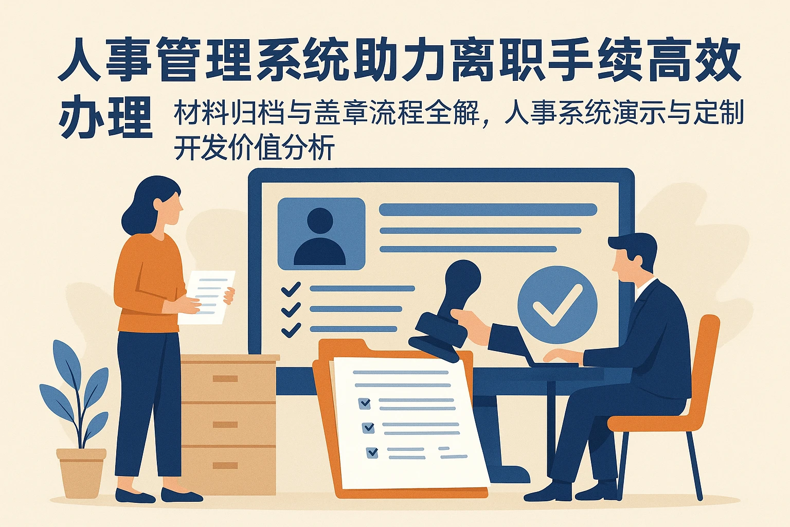人事管理系统助力离职手续高效办理——材料归档与盖章流程全解，人事系统演示与定制开发价值分析