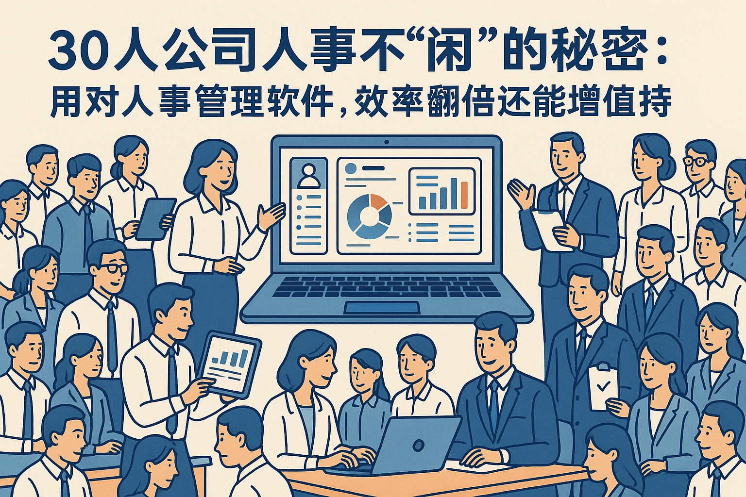 30人公司人事不闲的秘密：用对人事管理软件，效率翻倍还能增值