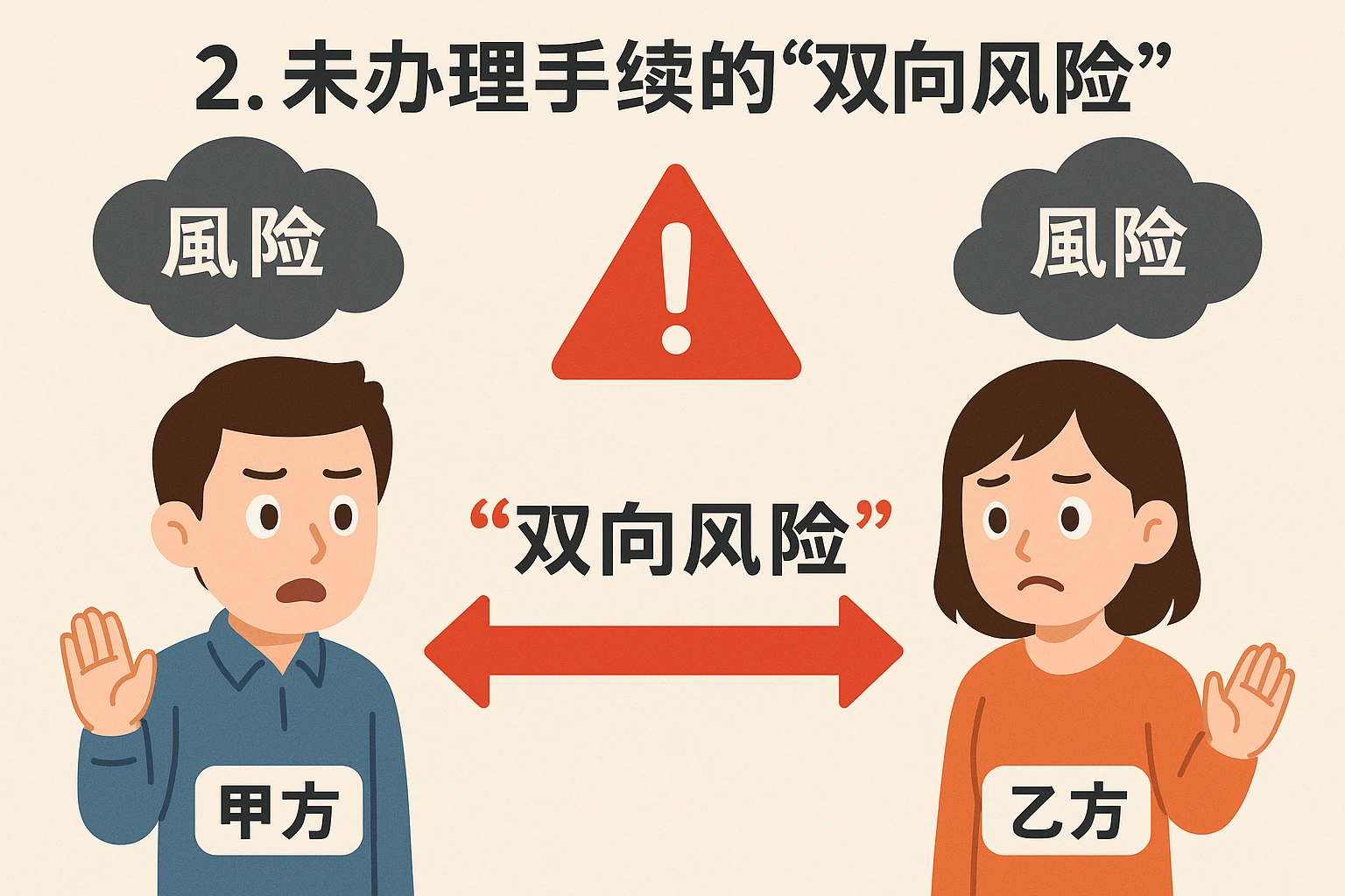 2. 未办理手续的“双向风险”