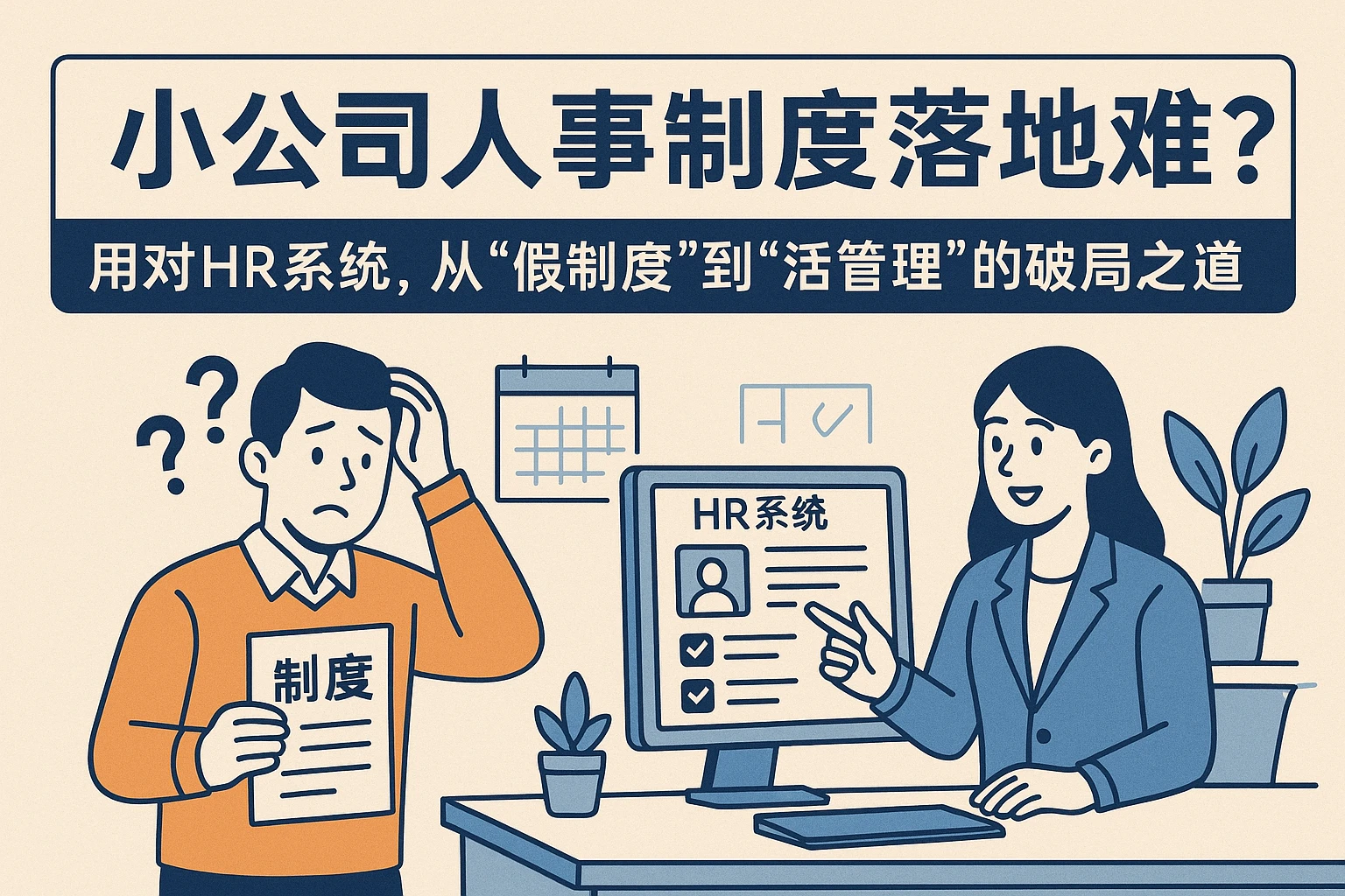 小公司人事制度落地难？用对HR系统，从“假制度”到“活管理”的破局之道