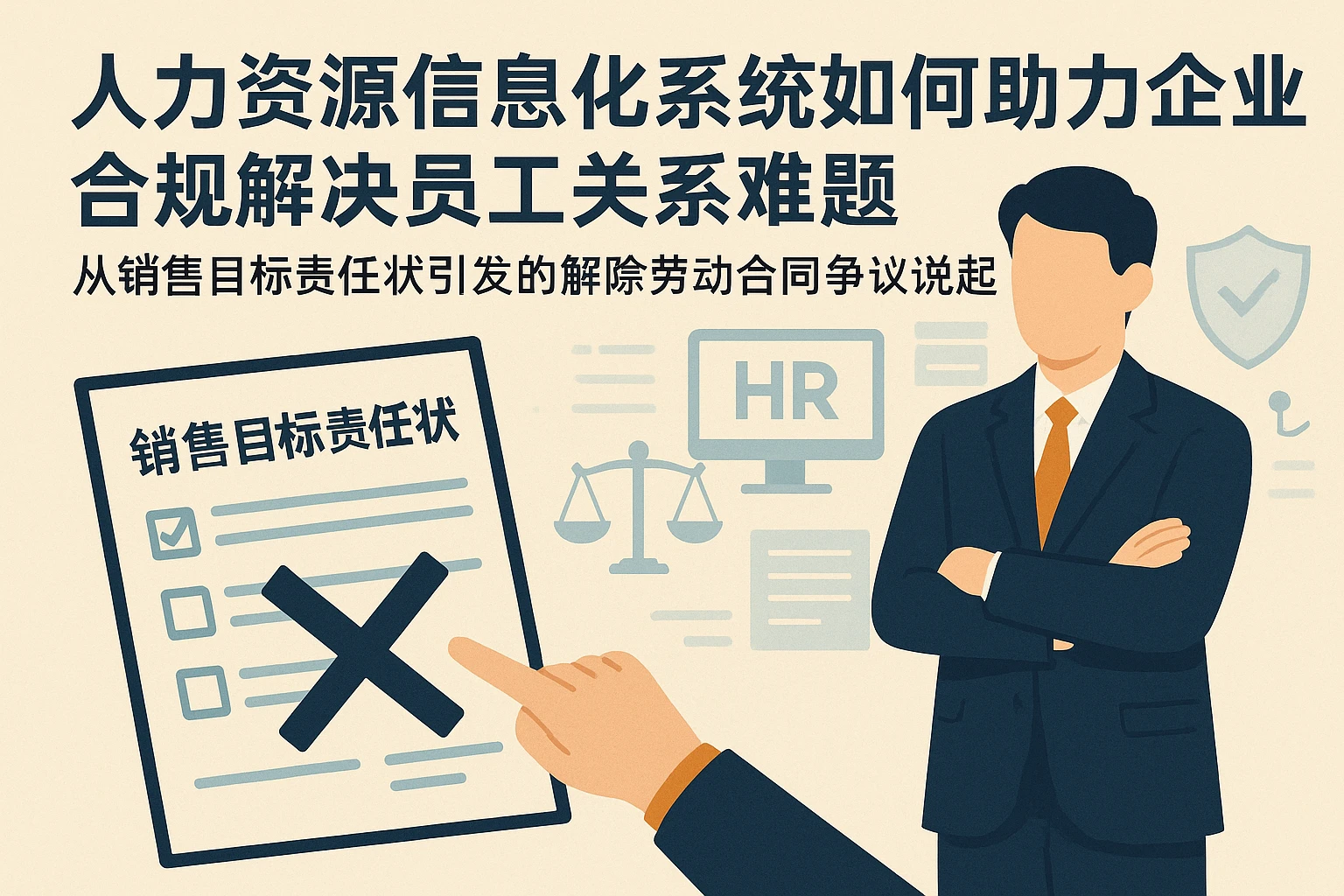 人力资源信息化系统如何助力企业合规解决员工关系难题——从销售目标责任状引发的解除劳动合同争议说起