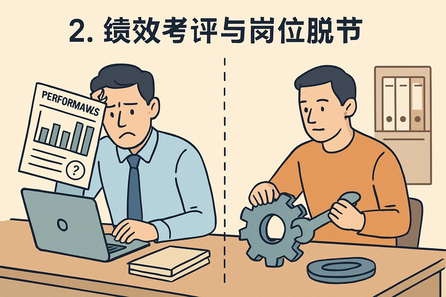 2. 绩效考评与岗位脱节
