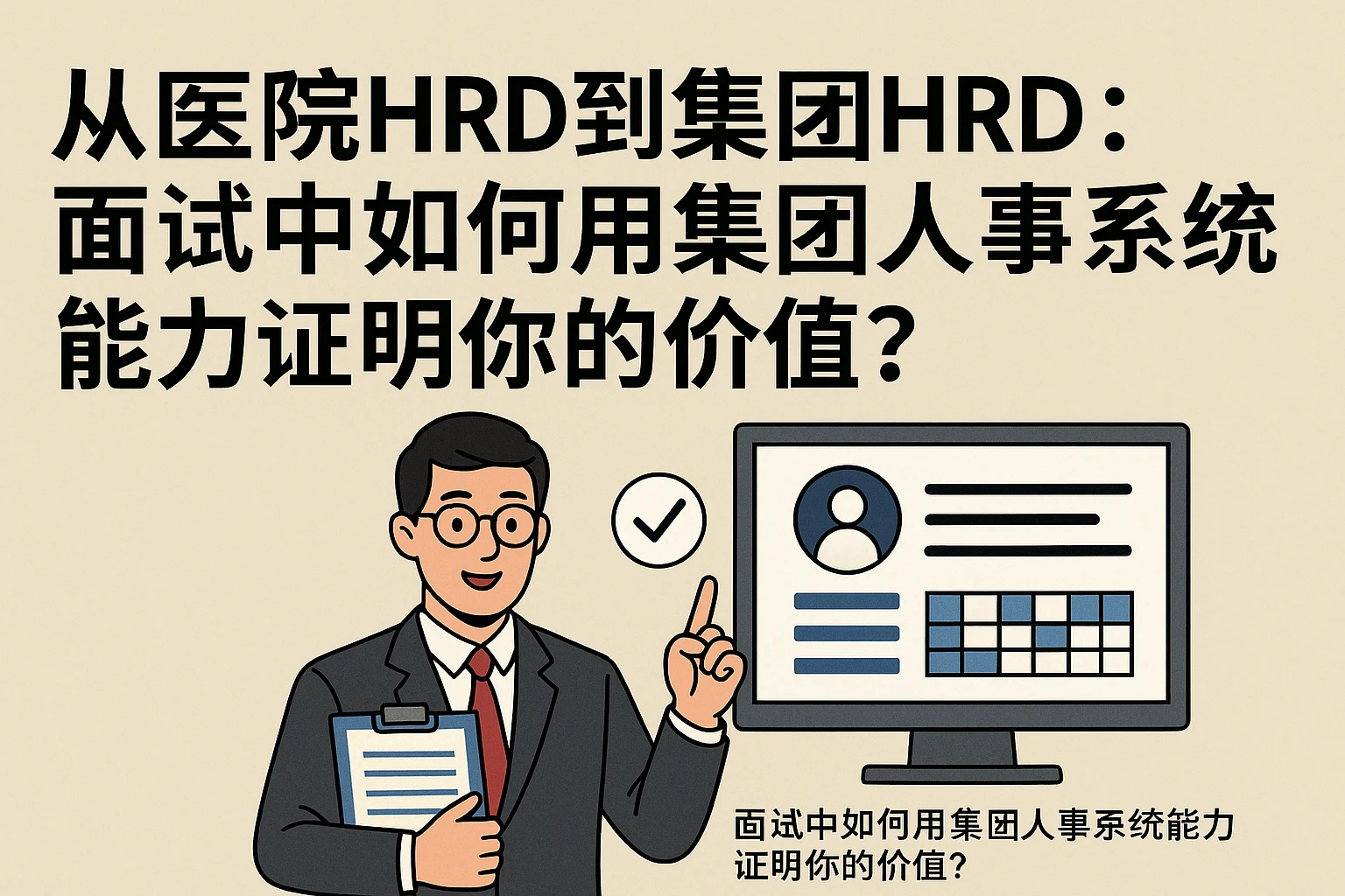 从医院HRD到集团HRD：面试中如何用集团人事系统能力证明你的价值？