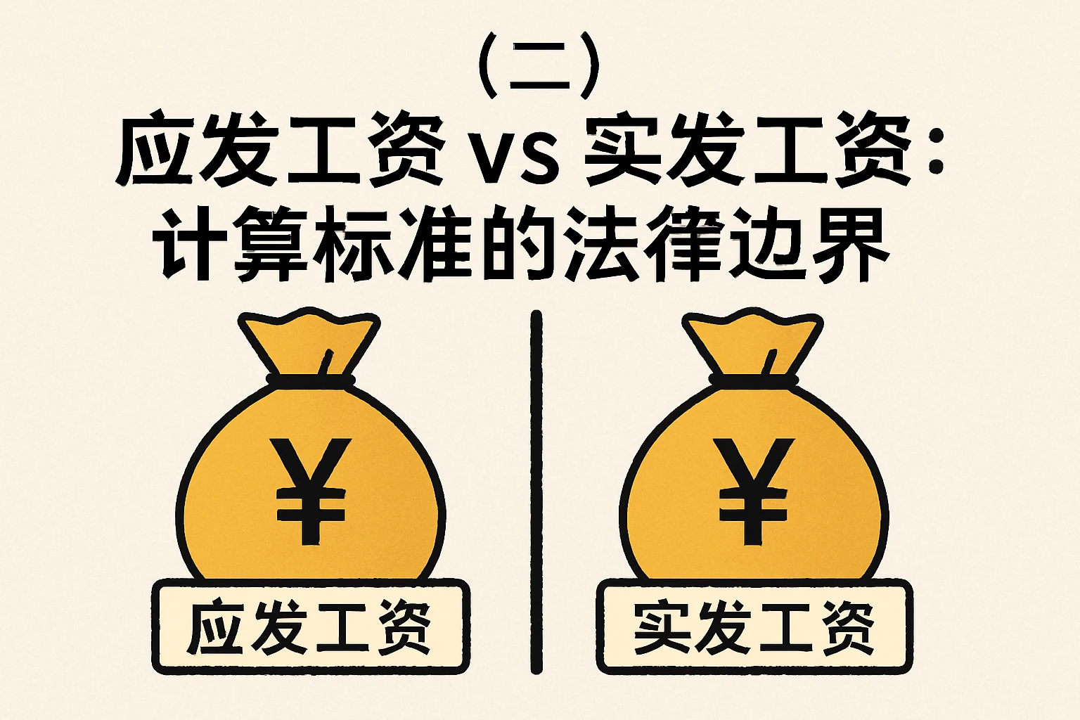 （二）“应发工资”vs“实发工资”：计算标准的法律边界