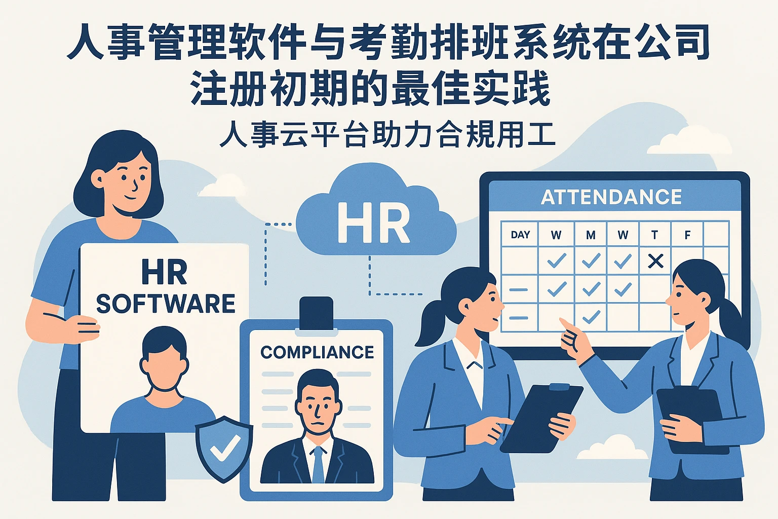人事管理软件与考勤排班系统在公司注册初期的最佳实践——人事云平台助力合规用工