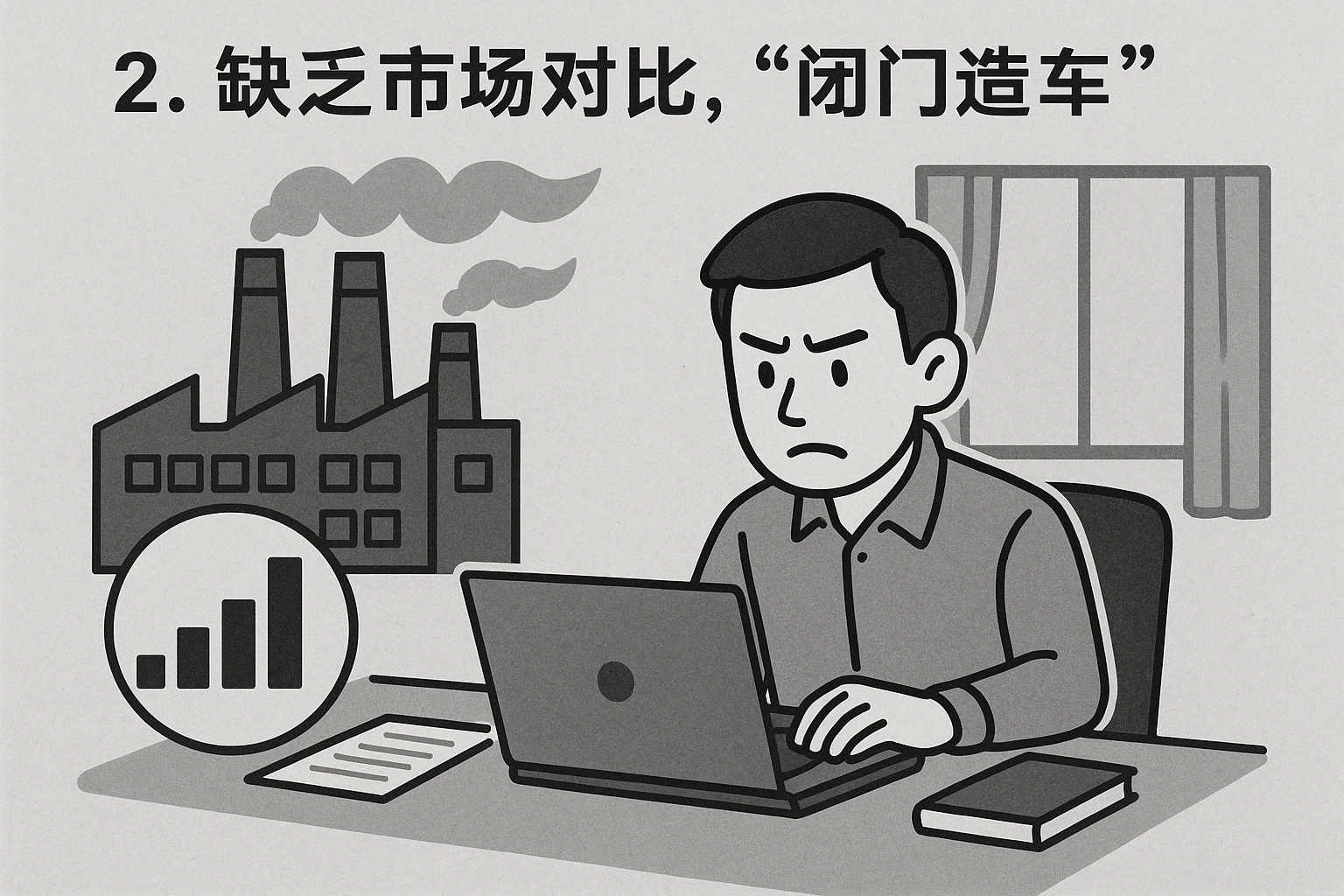 2. 缺乏市场对比，“闭门造车”