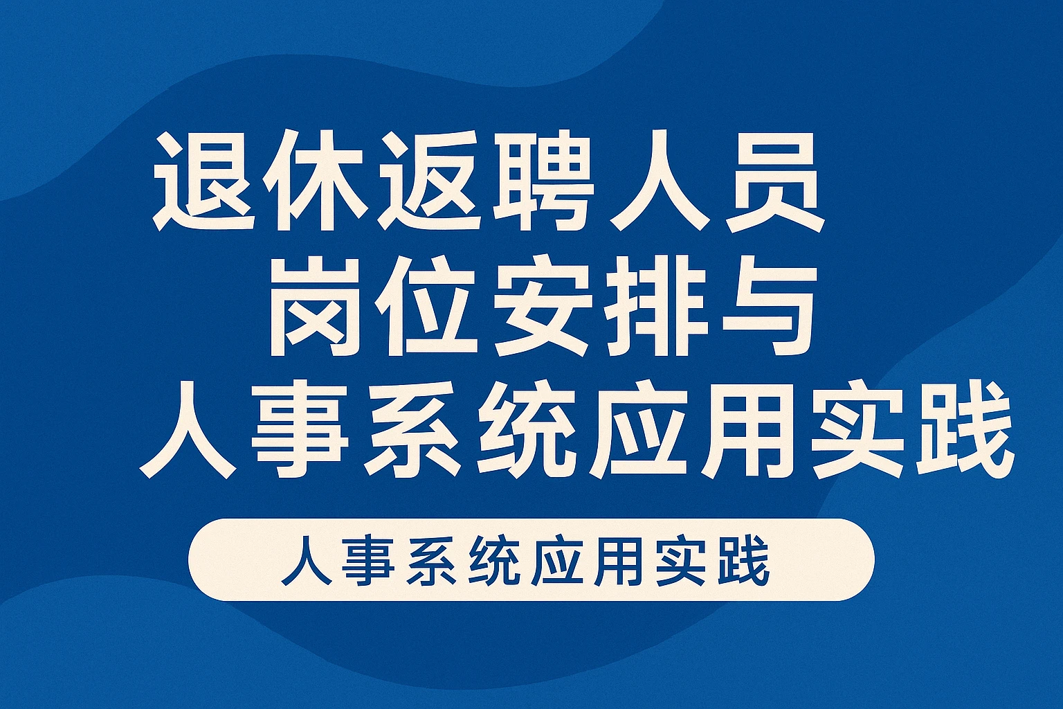 退休返聘人员岗位安排与人事系统应用实践