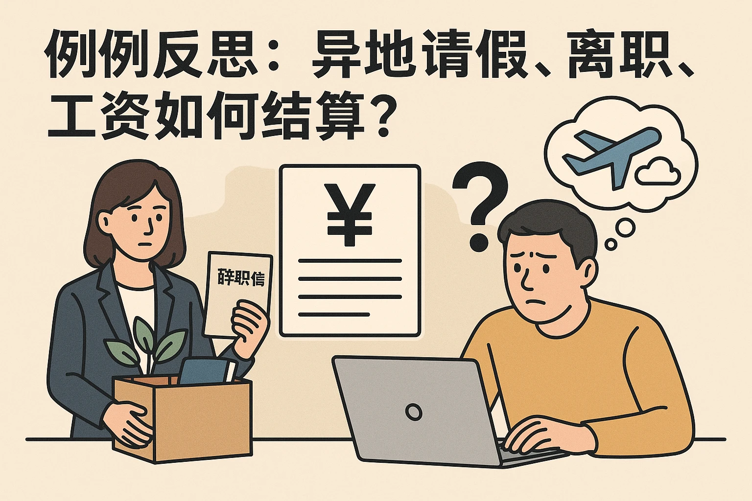 实例反思：异地请假、离职，工资如何结算？