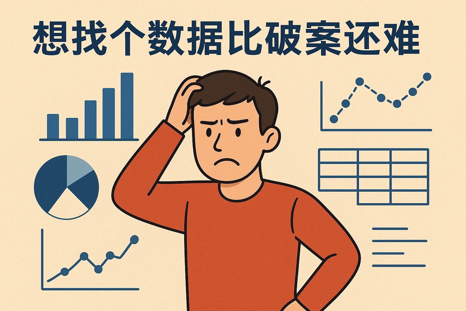 2. 数据分散：“想找个数据比破案还难”