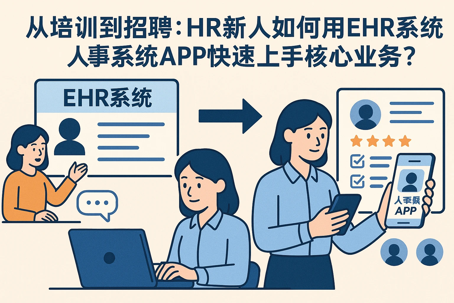 从培训到招聘：HR新人如何用EHR系统、人事系统APP快速上手核心业务？