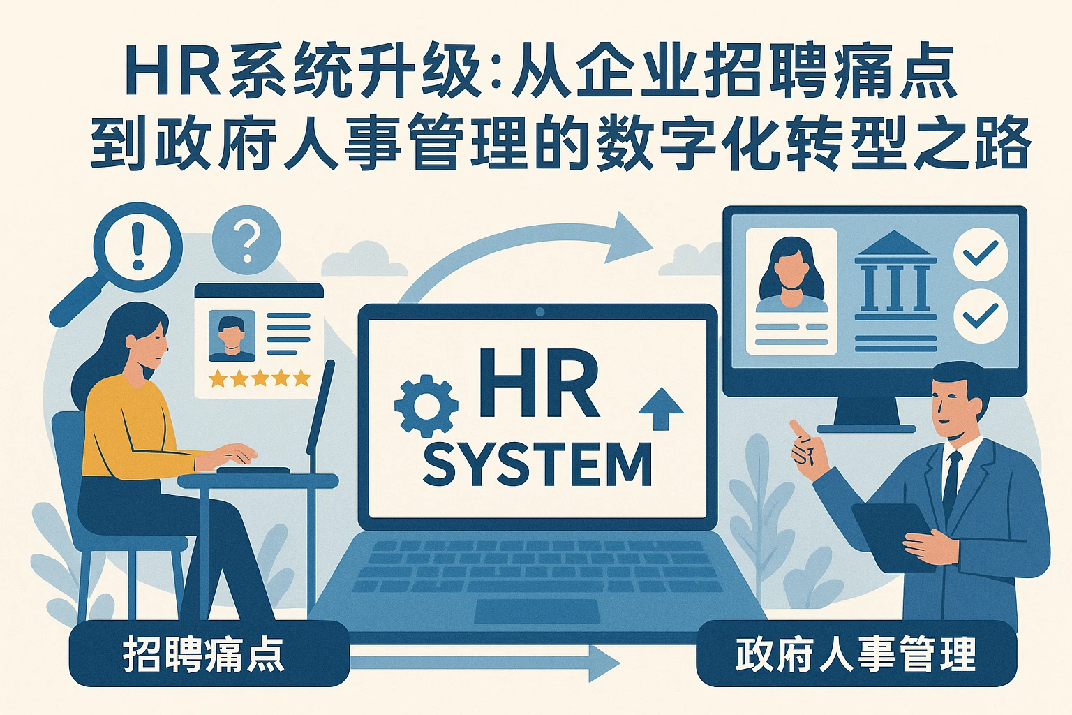 HR系统升级：从企业招聘痛点到政府人事管理的数字化转型之路
