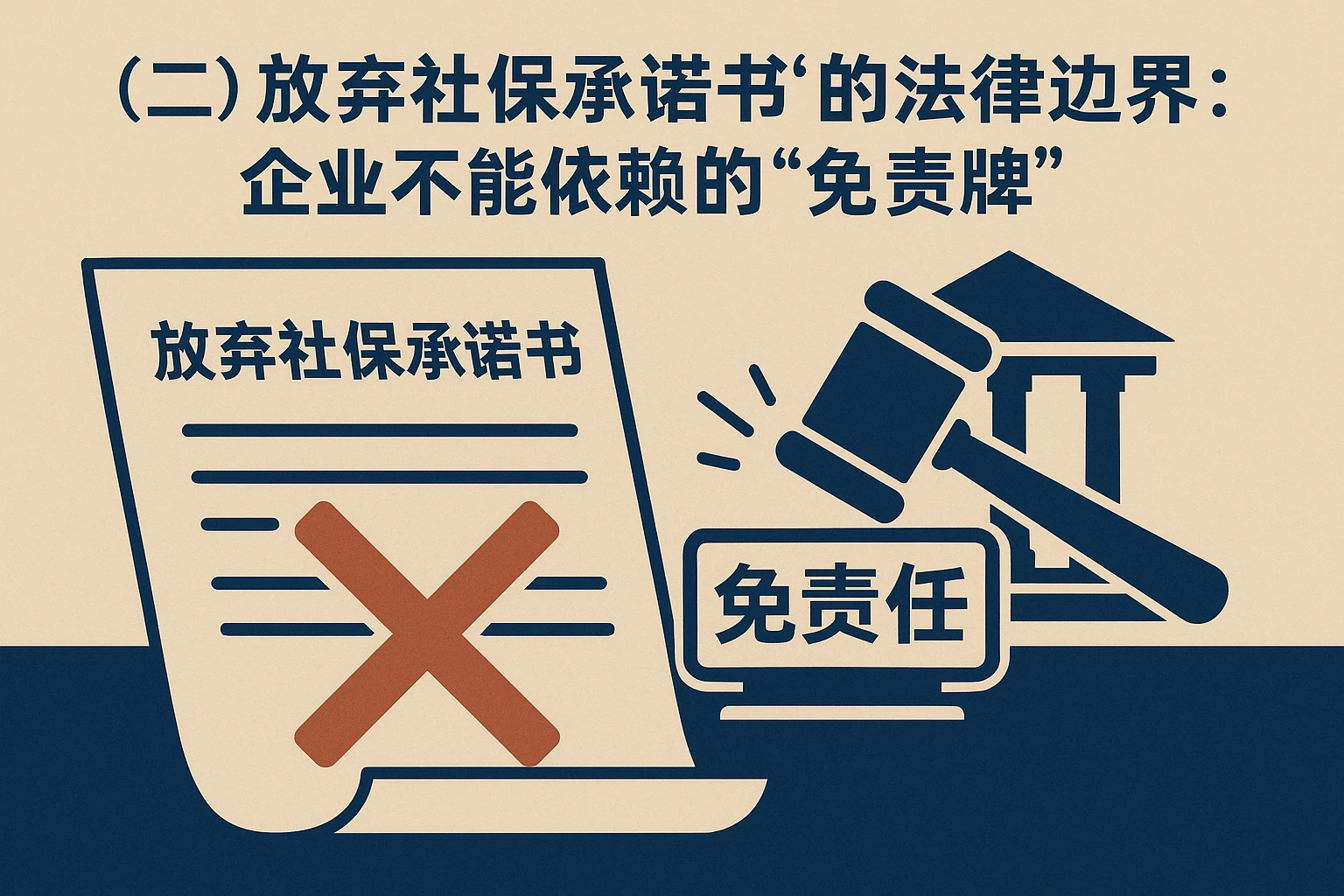 （二）“放弃社保承诺书”的法律边界：企业不能依赖的“免责牌”