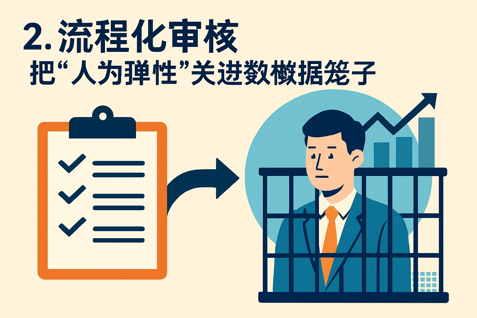 2. 流程化审核：把“人为弹性”关进数据笼子