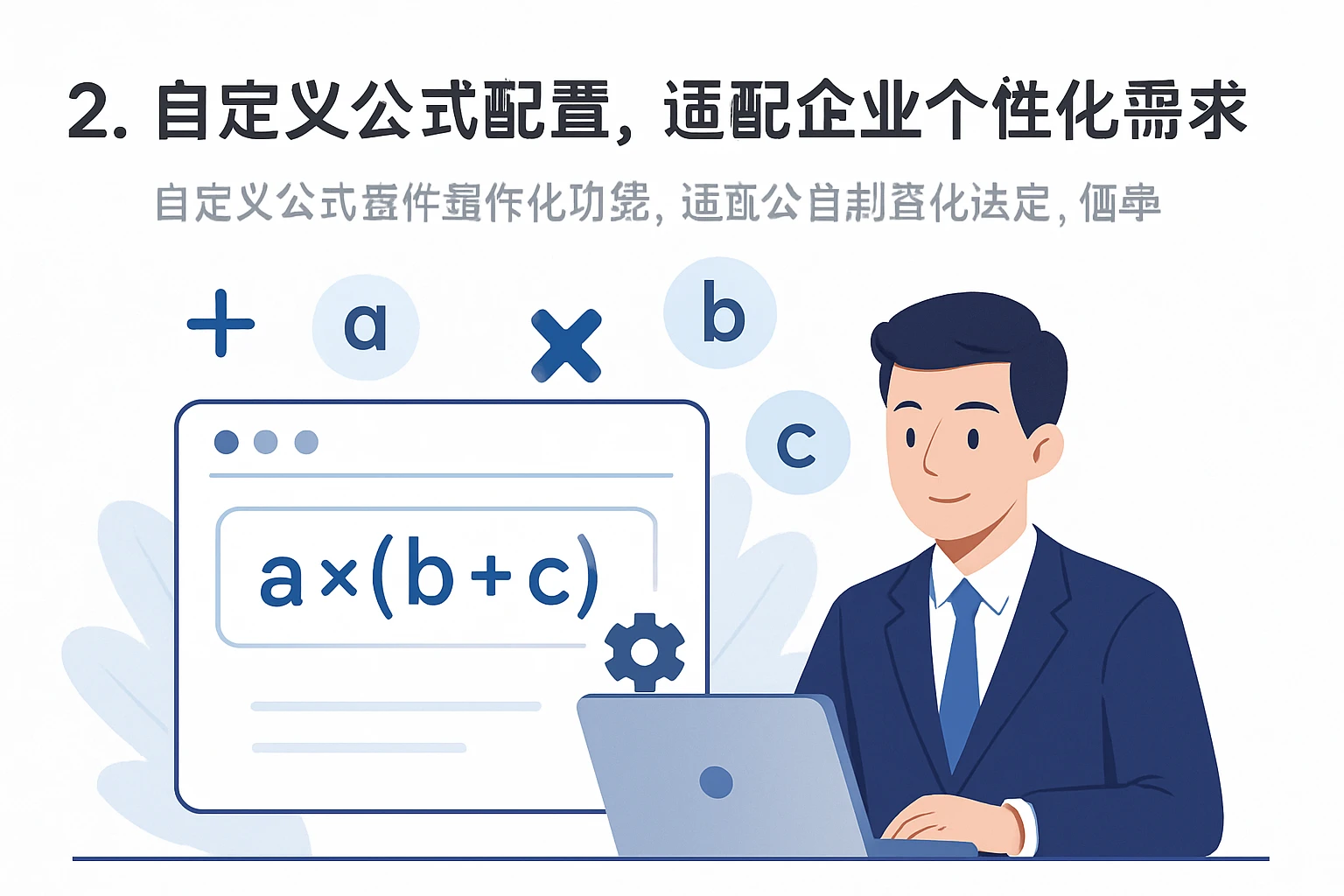2. 自定义公式配置,适配企业个性化需求