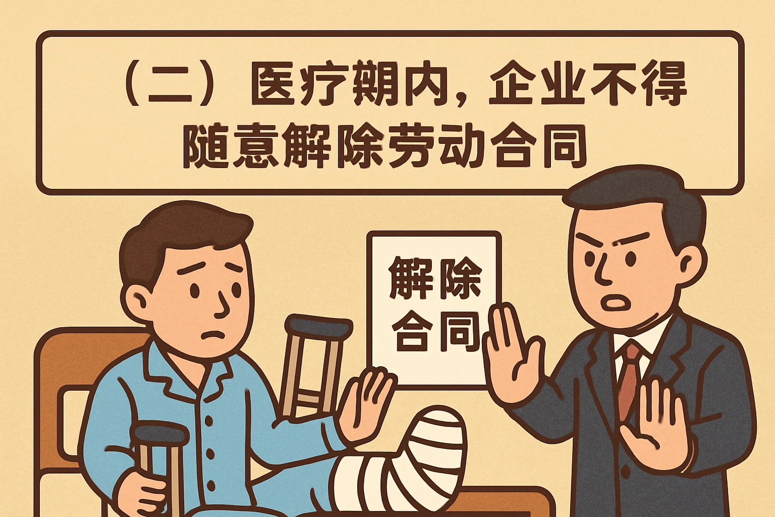（二）医疗期内，企业不得随意解除劳动合同