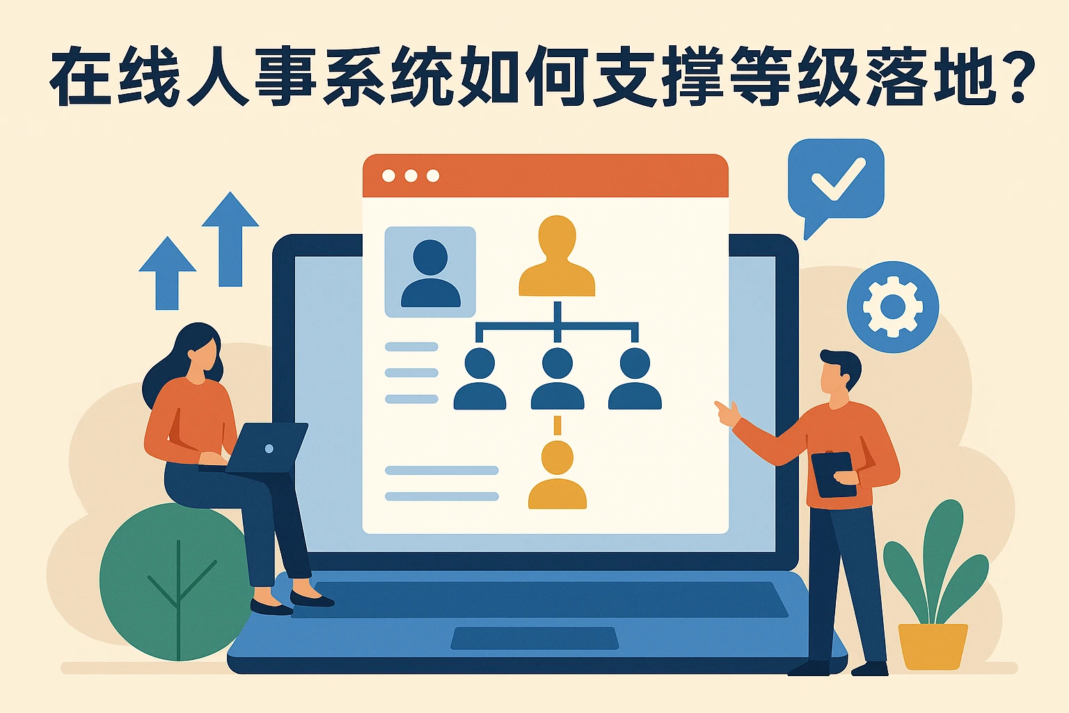 2. 在线人事系统如何支持等级落地？