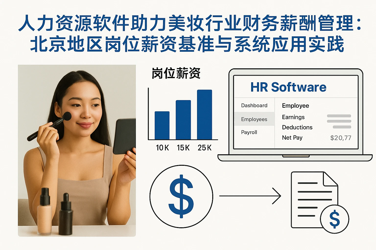 人力资源软件助力美妆行业财务薪酬管理：北京地区岗位薪资基准与系统应用实践
