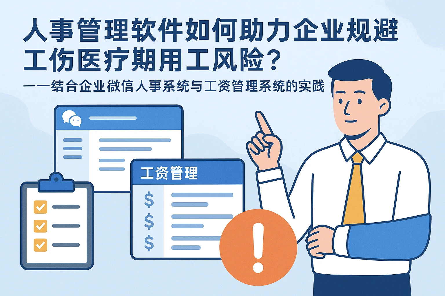 人事管理软件如何助力企业规避工伤医疗期用工风险？——结合企业微信人事系统与工资管理系统的实践