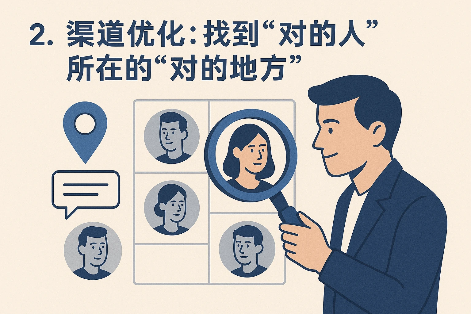 2. 渠道优化：找到“对的人”所在的“对的地方”