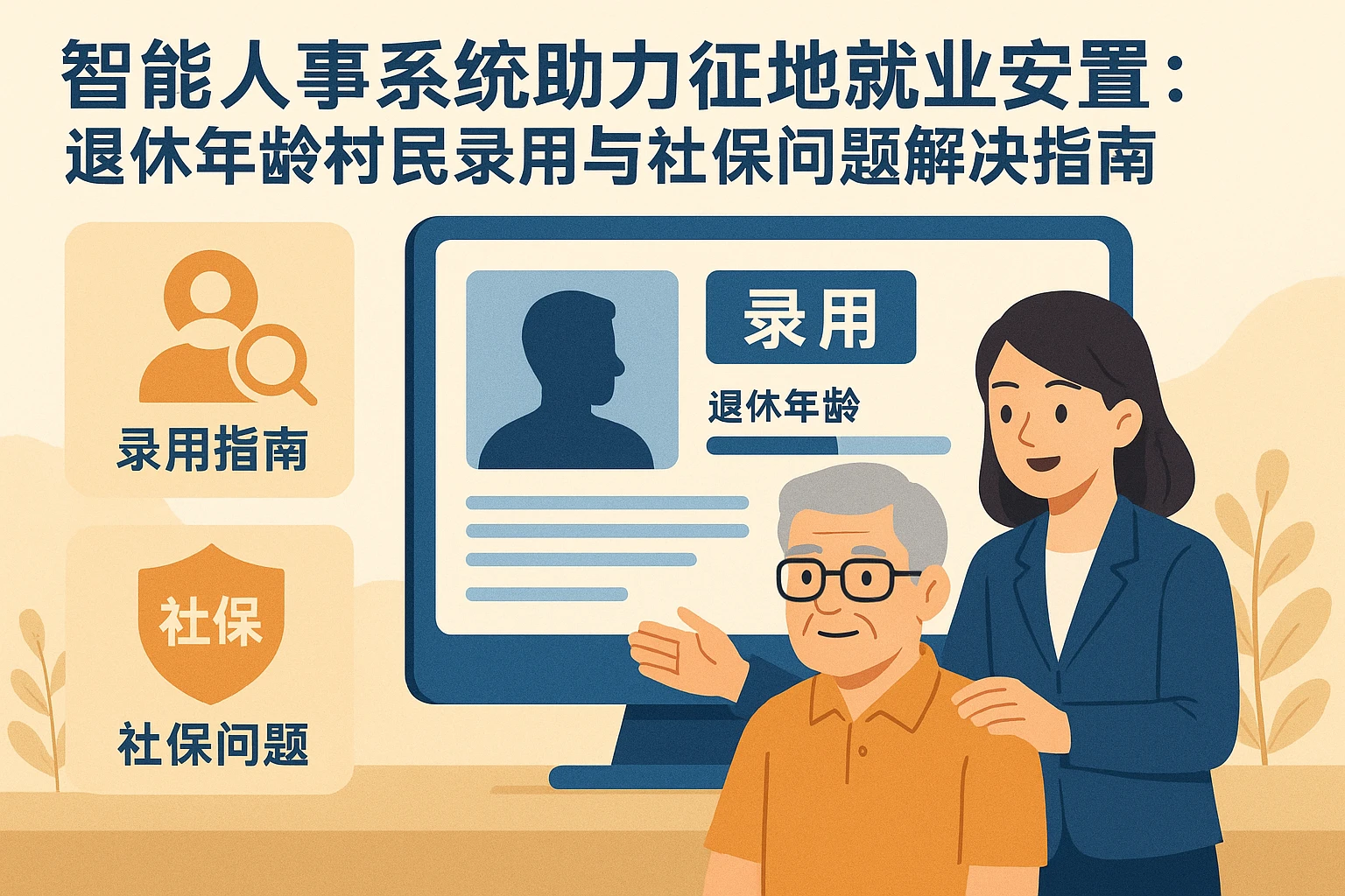 智能人事系统助力征地就业安置：退休年龄村民录用与社保问题解决指南