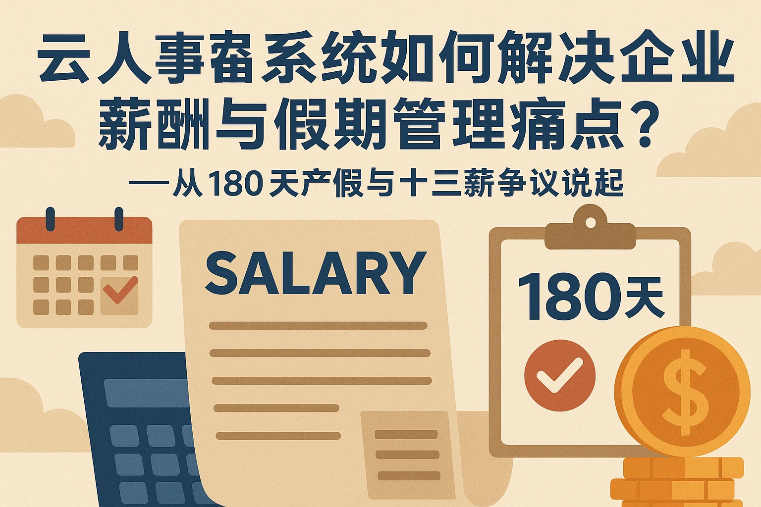 云人事系统如何解决企业薪酬与假期管理痛点？——从180天产假与十三薪争议说起