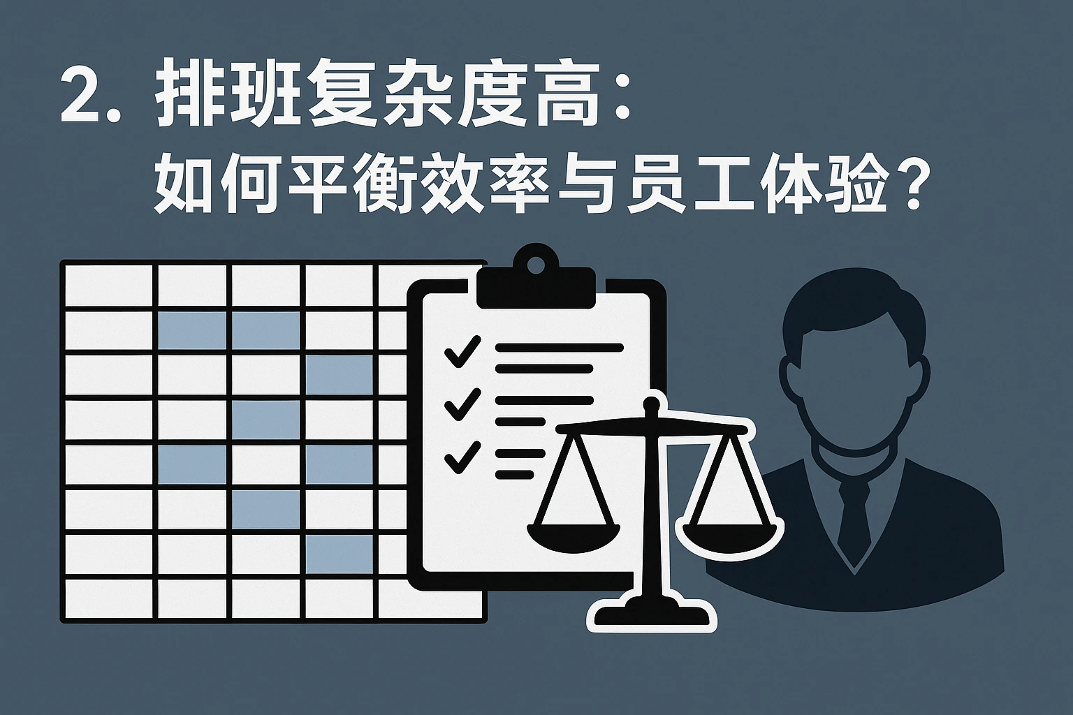 2. 排班复杂度高：如何平衡效率与员工体验？